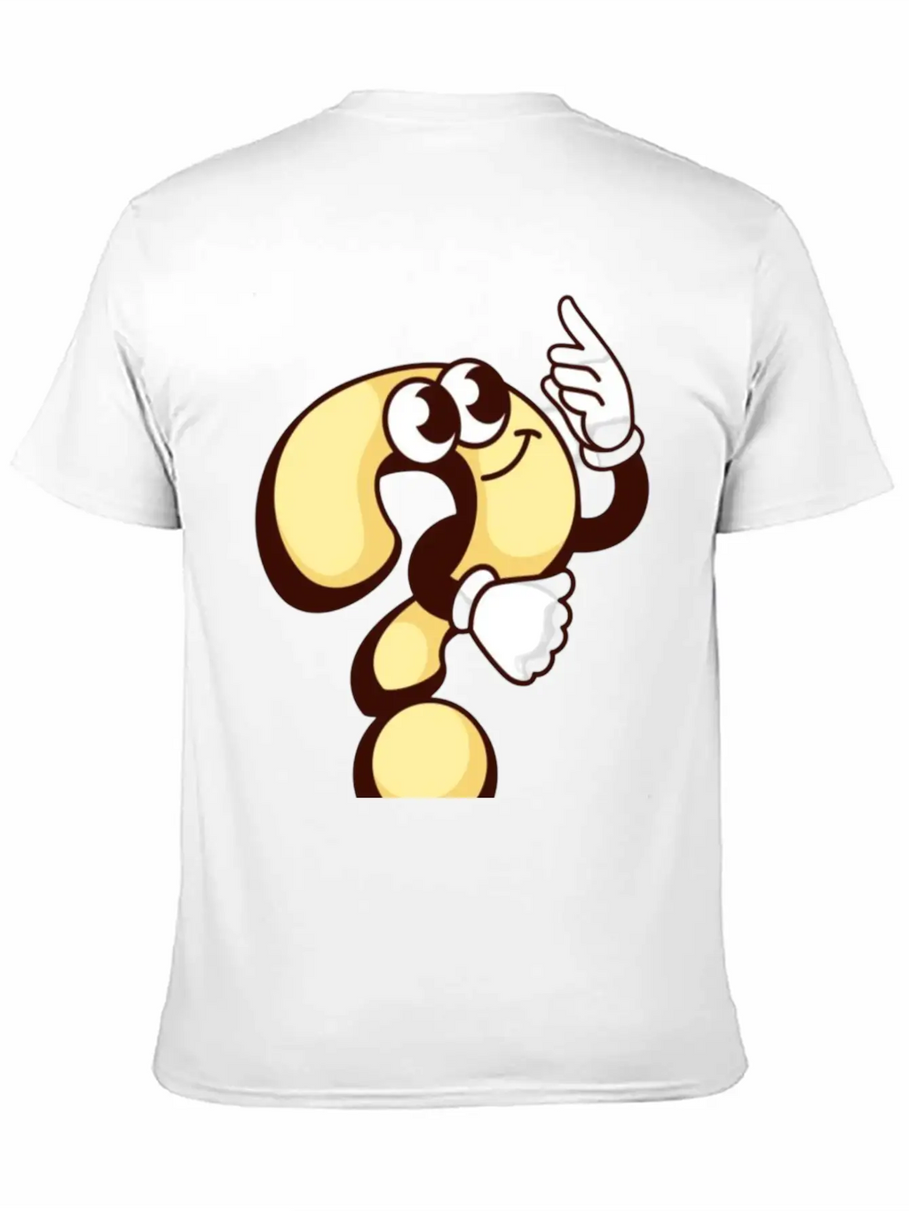 Cheerful Question Mark Cartoon Breathable Soft Cotton T-Shirt – Timeless Casual Look