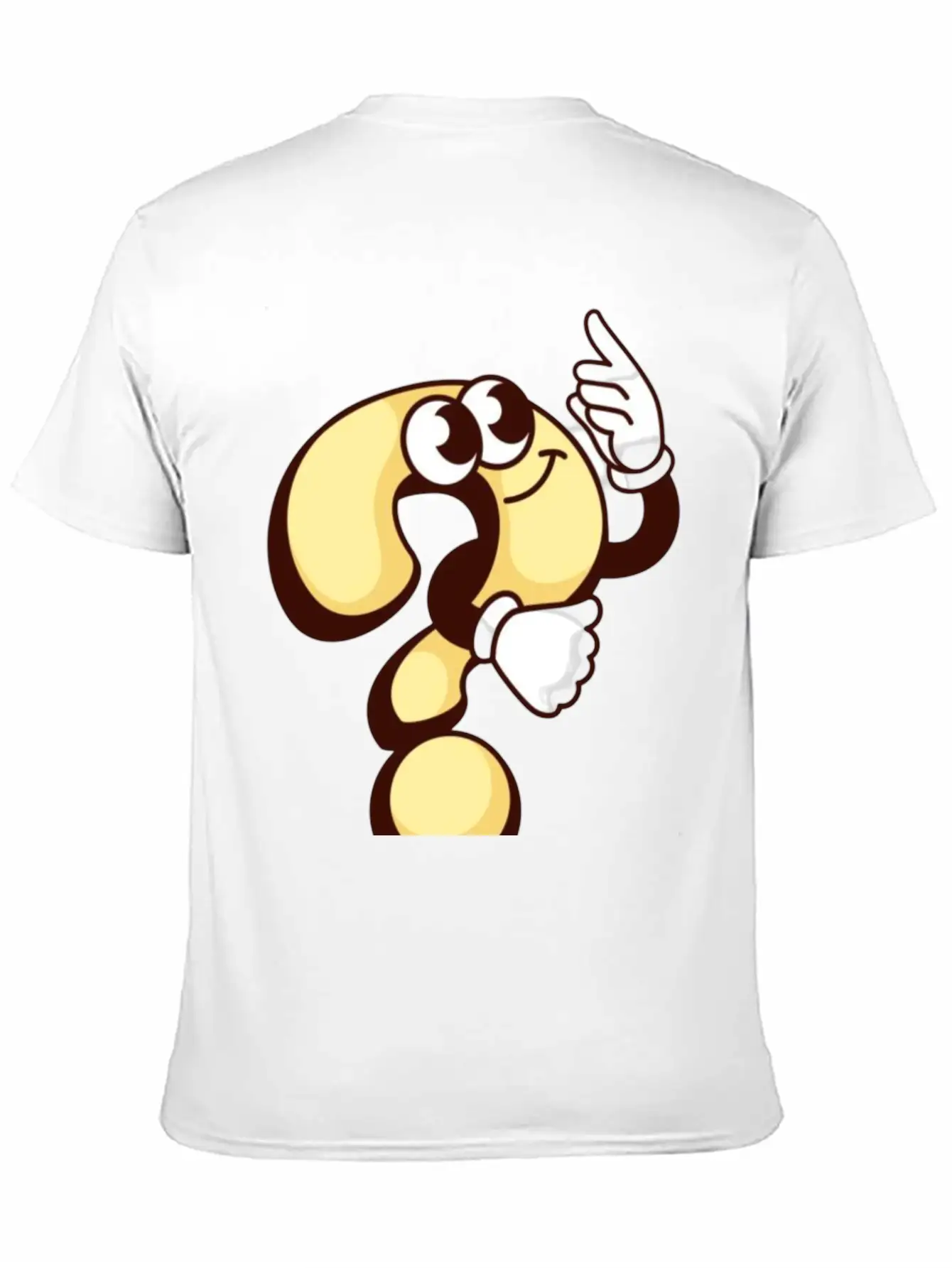 Cheerful Question Mark Cartoon Breathable Soft Cotton T-Shirt – Timeless Casual Look