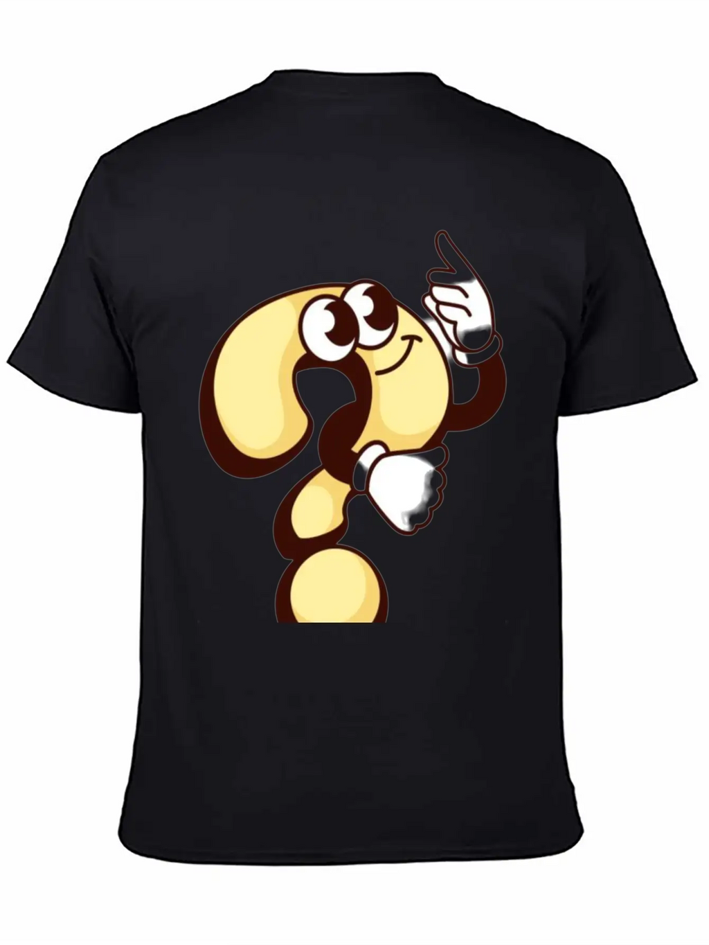 Cheerful Question Mark Cartoon Breathable Soft Cotton T-Shirt – Timeless Casual Look