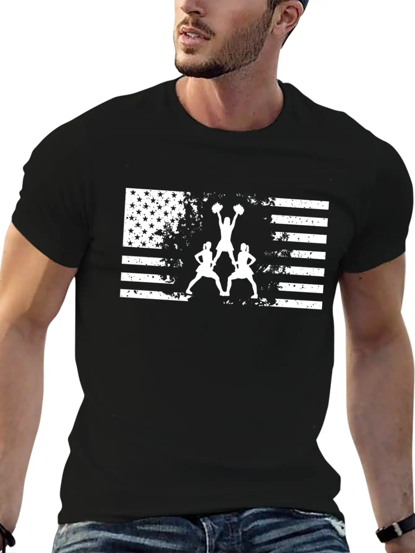 Cheerleading Flag Shirt Classic Cotton Tee – Unisex Comfort For Any Season