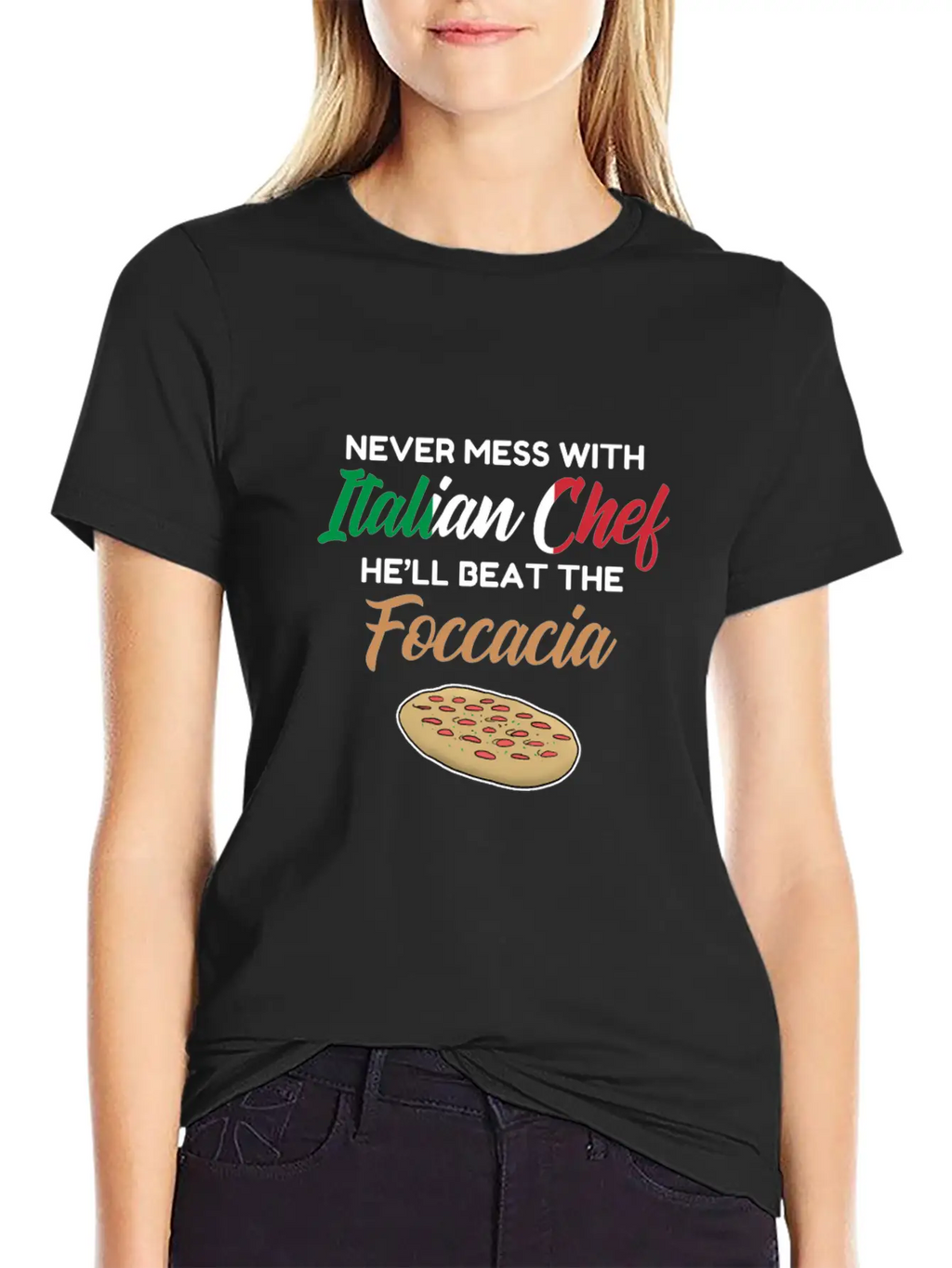 Chef Gift Italian Chefs Beat The Foccacia Funny Breathable Soft Cotton T-Shirt – Timeless Casual Look
