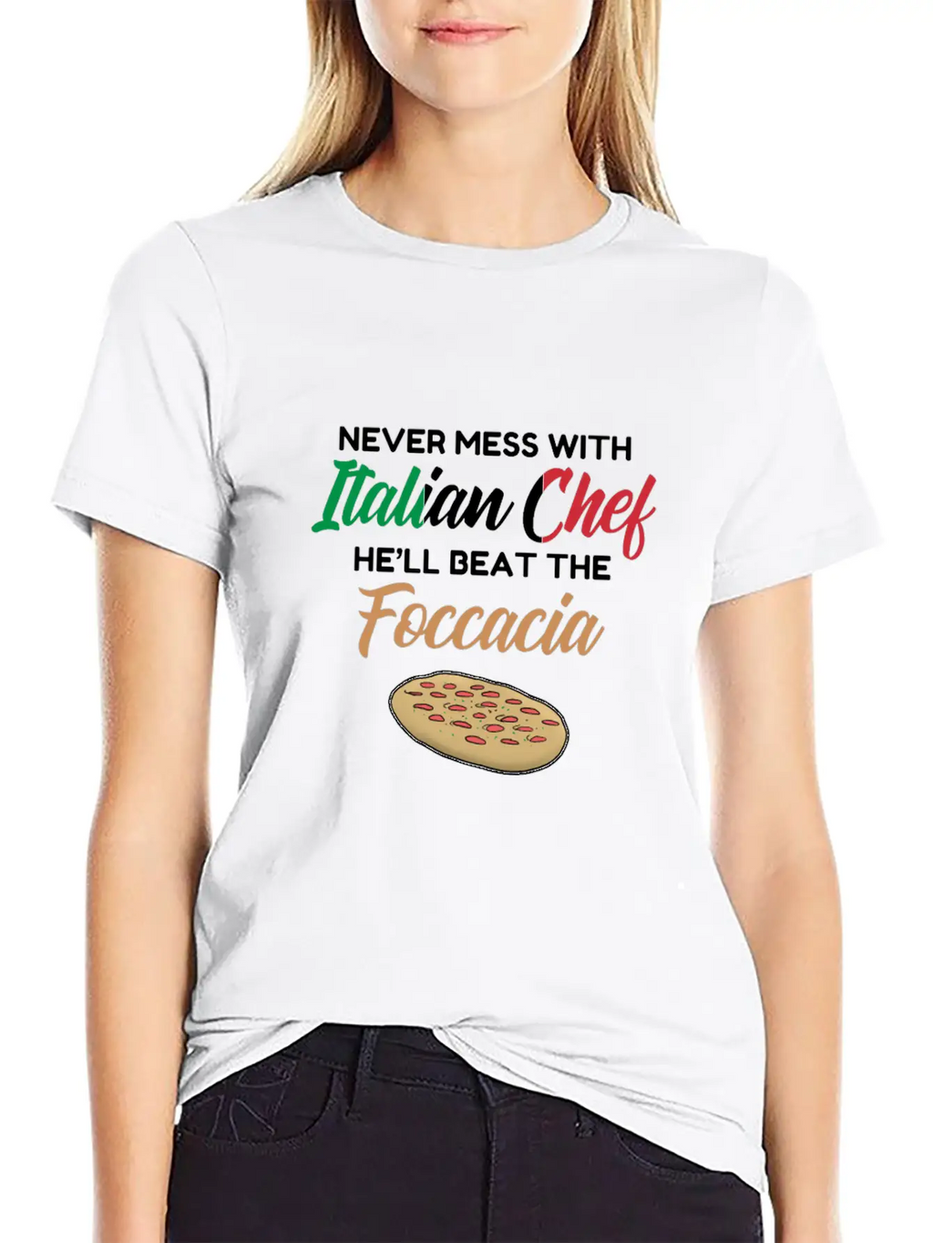 Chef Gift Italian Chefs Beat The Foccacia Funny Breathable Soft Cotton T-Shirt – Timeless Casual Look