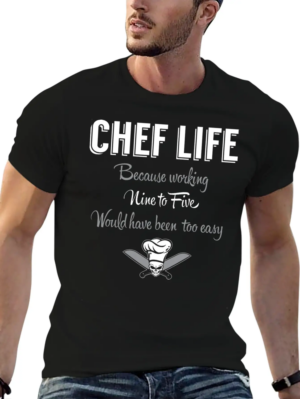 Chef Life Breathable Graphic T-Shirt – Perfect For Casual Days