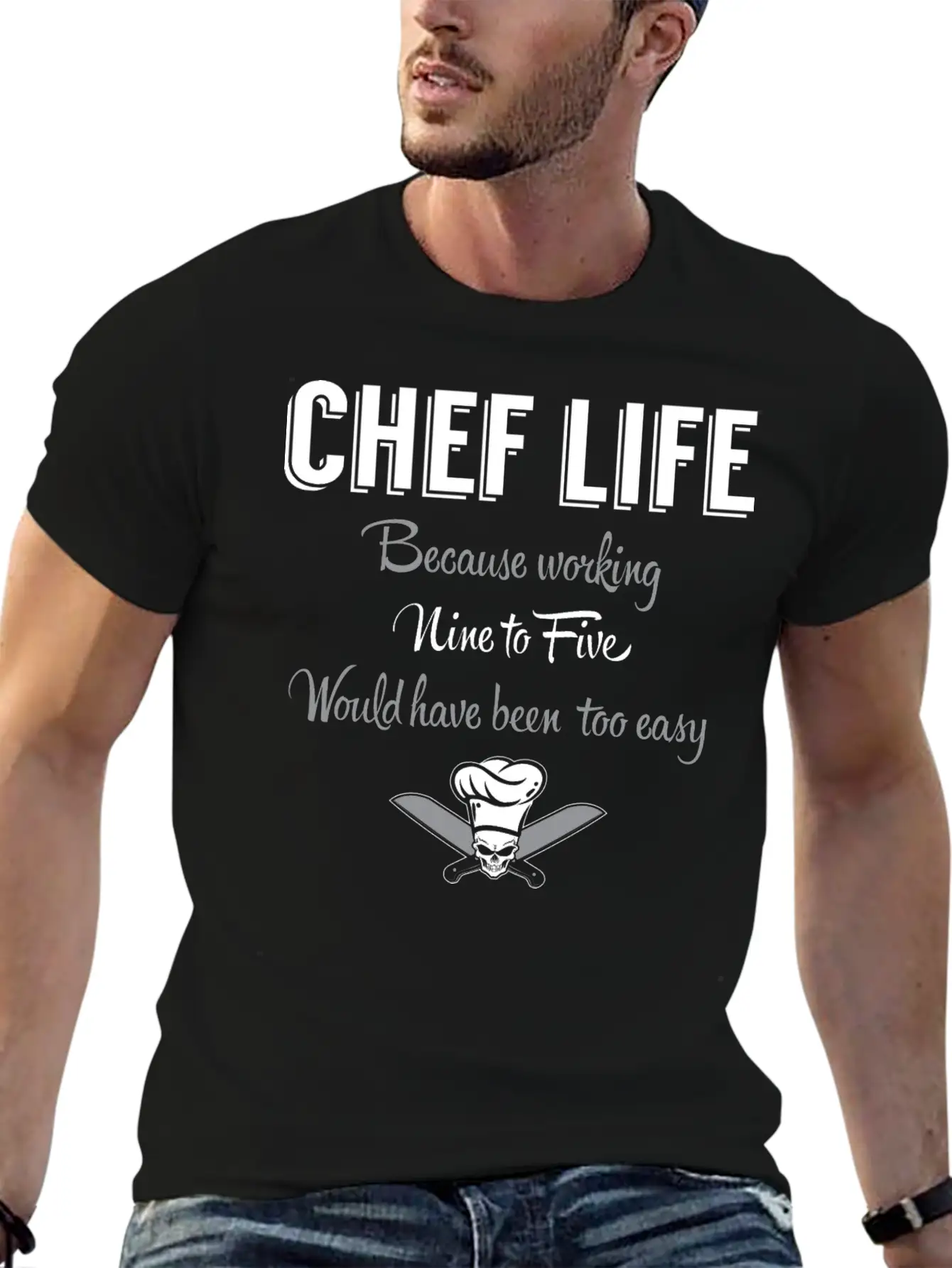 Chef Life Breathable Graphic T-Shirt – Perfect For Casual Days