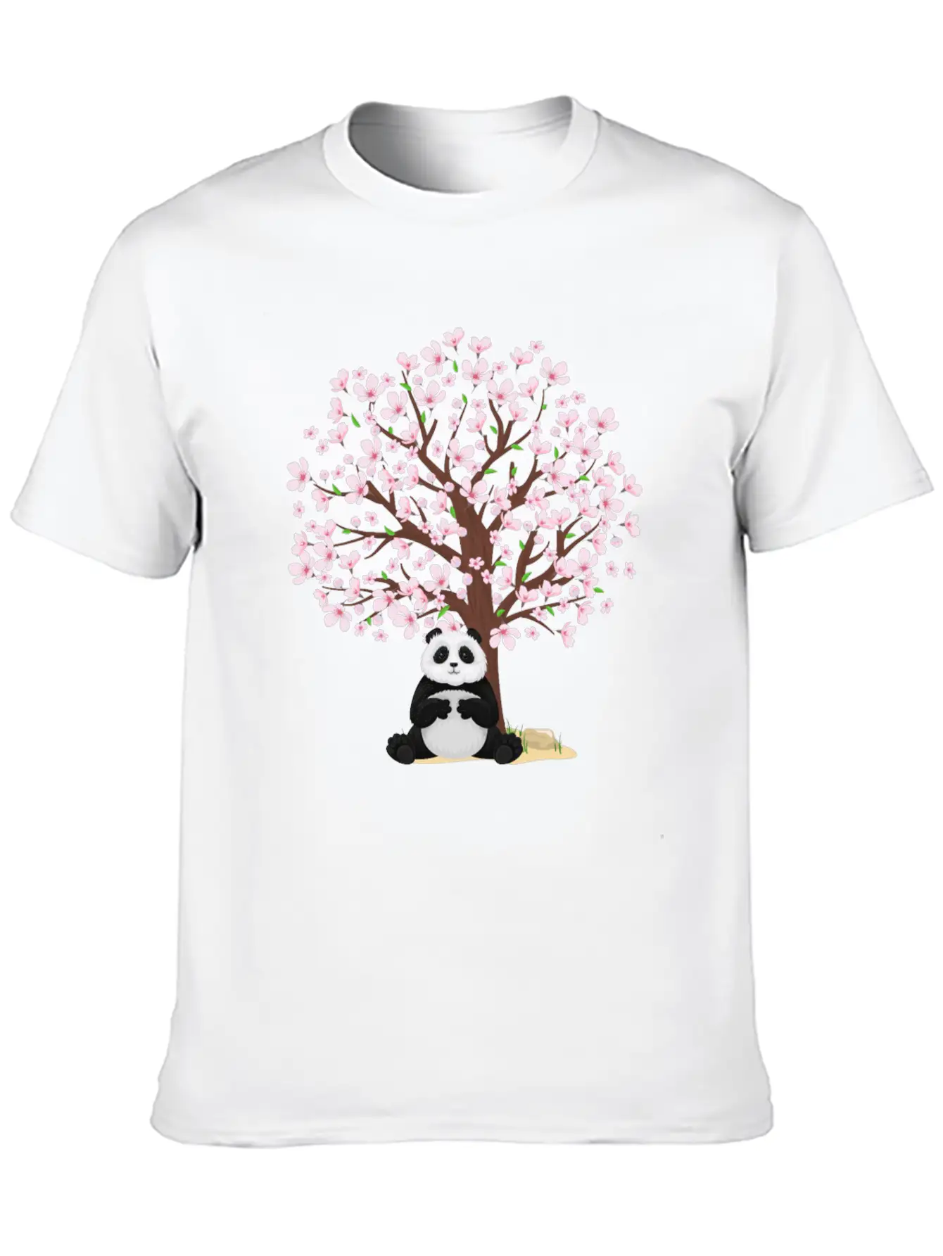 Cherry Blossom Panda Japanese Sakura Tree Unisex Casual T-Shirt – Clean Design For Daily Comfort