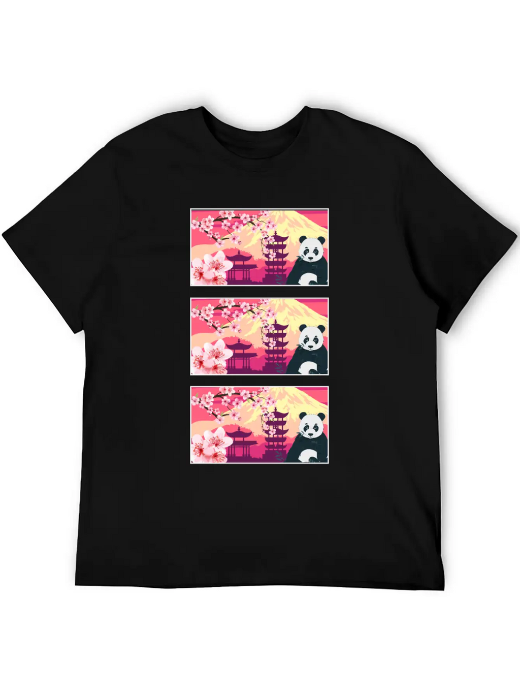 Cherry Blossom Shirt, Women's Panda Sakura Kawaii Breathable Soft Cotton T-Shirt – Timeless Casual Look