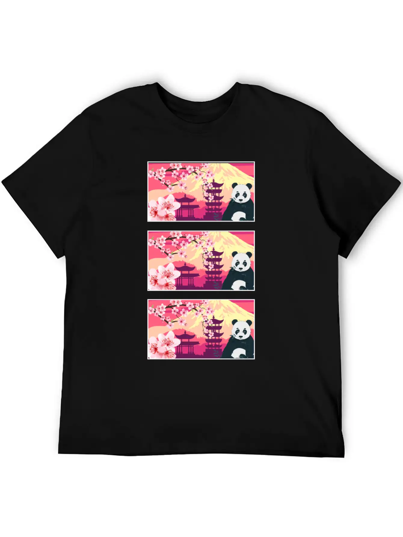 Cherry Blossom Shirt, Women's Panda Sakura Kawaii Breathable Soft Cotton T-Shirt – Timeless Casual Look