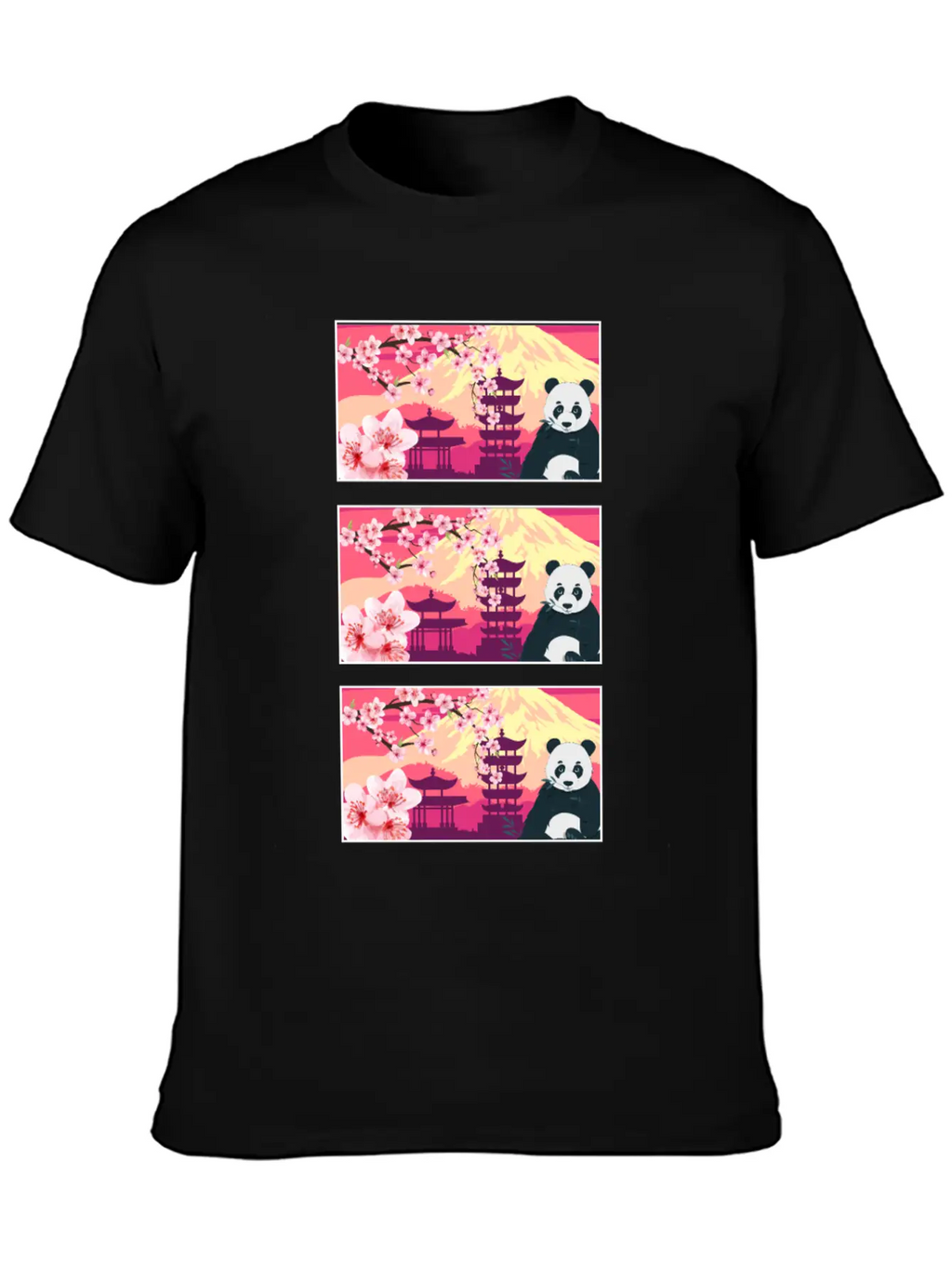 Cherry Blossom Shirt, Women's Panda Sakura Kawaii Breathable Soft Cotton T-Shirt – Timeless Casual Look