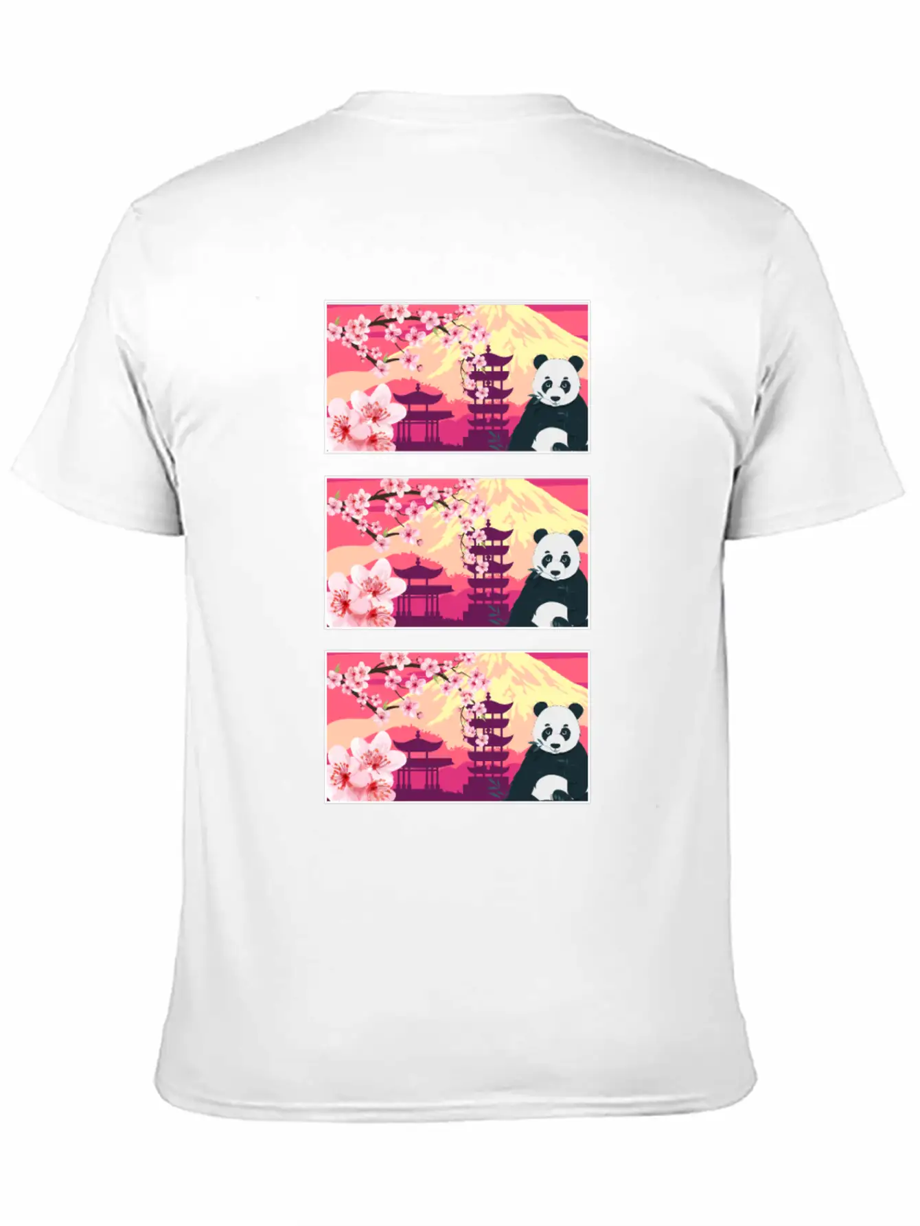 Cherry Blossom Shirt, Women's Panda Sakura Kawaii Breathable Soft Cotton T-Shirt – Timeless Casual Look