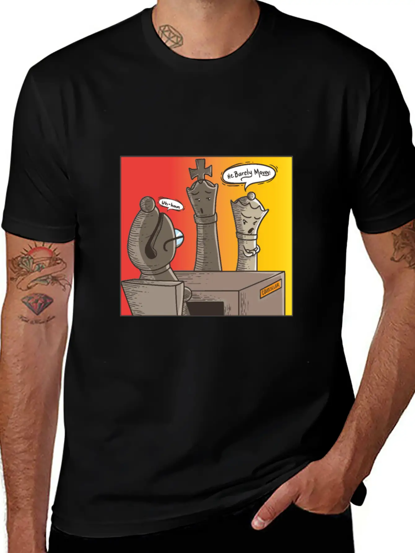 Chess He Barely Moves Modern Fit Casual T-Shirt – Clean And Versatile Design