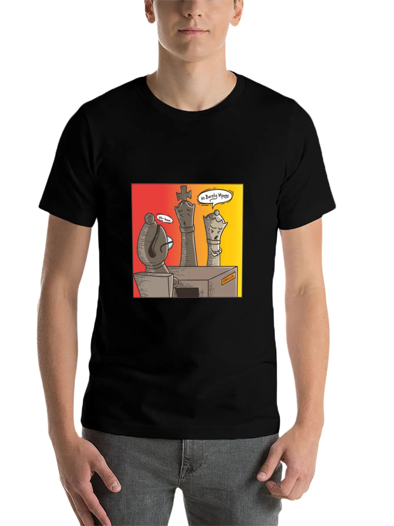 Chess He Barely Moves Modern Fit Casual T-Shirt – Clean And Versatile Design