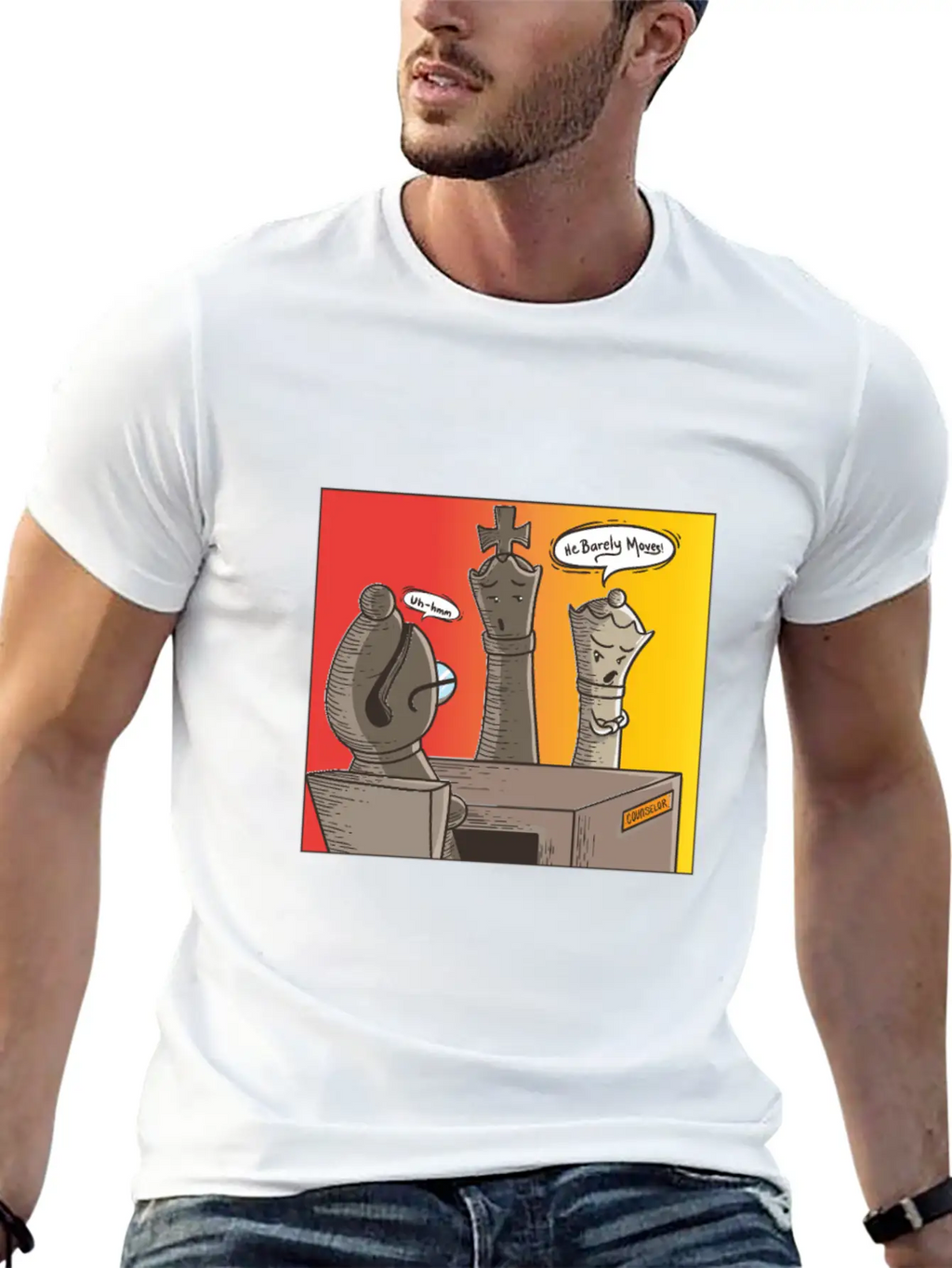 Chess He Barely Moves Modern Fit Casual T-Shirt – Clean And Versatile Design
