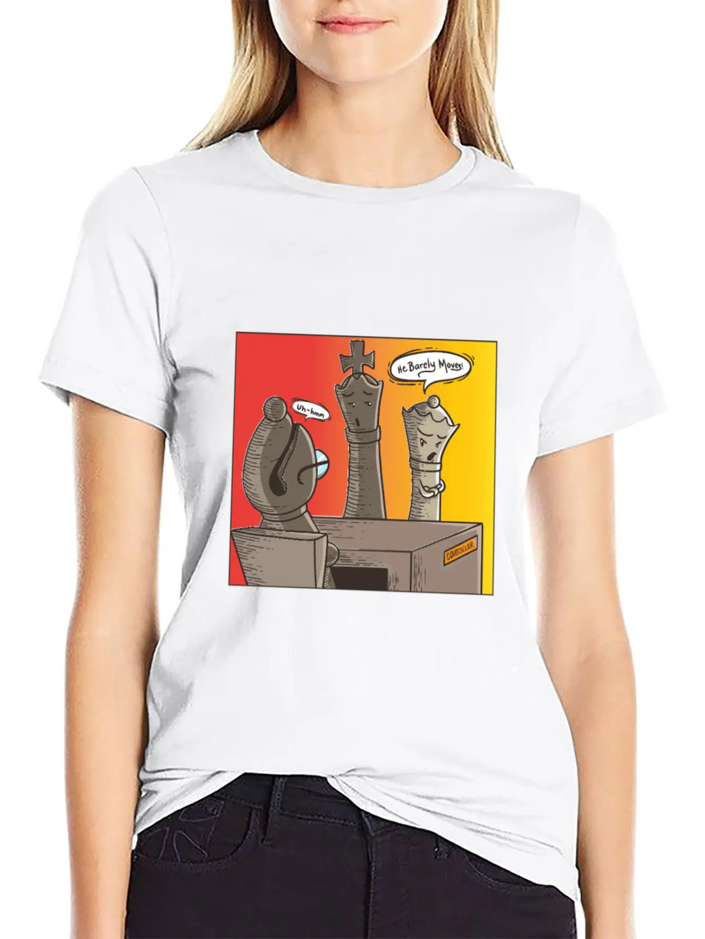 Chess He Barely Moves Modern Fit Casual T-Shirt – Clean And Versatile Design