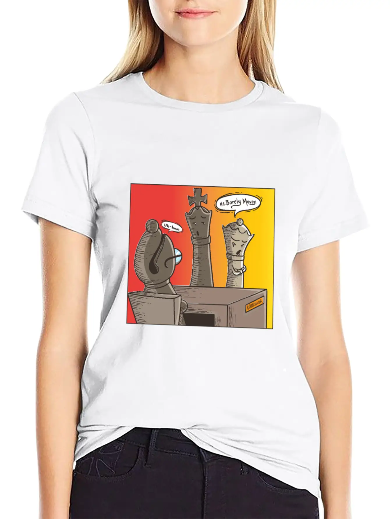 Chess He Barely Moves Modern Fit Casual T-Shirt – Clean And Versatile Design