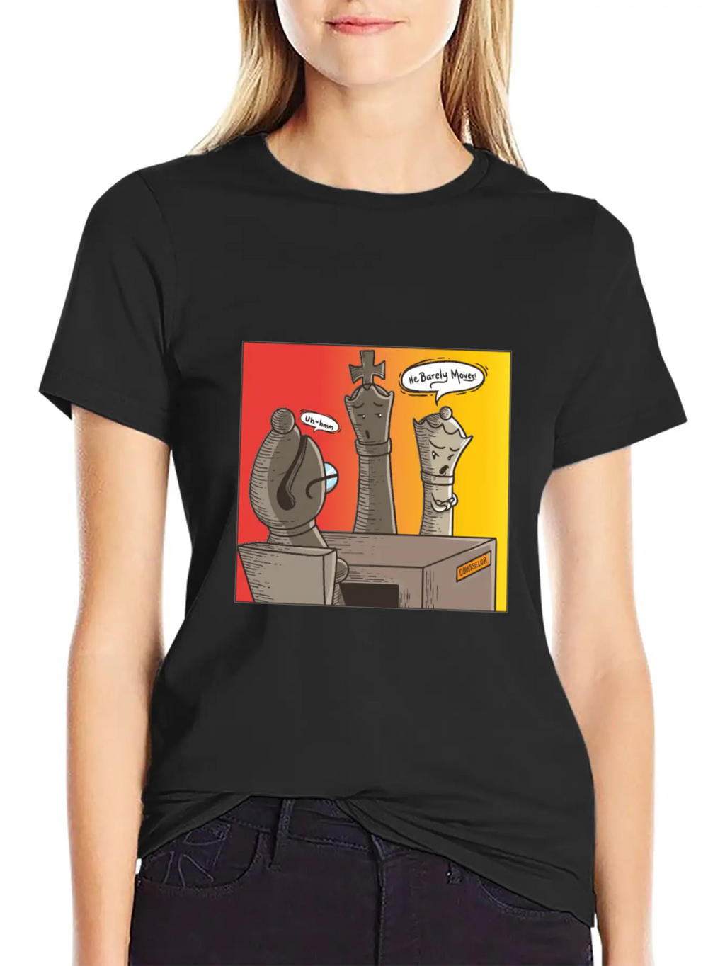 Chess He Barely Moves Modern Fit Casual T-Shirt – Clean And Versatile Design