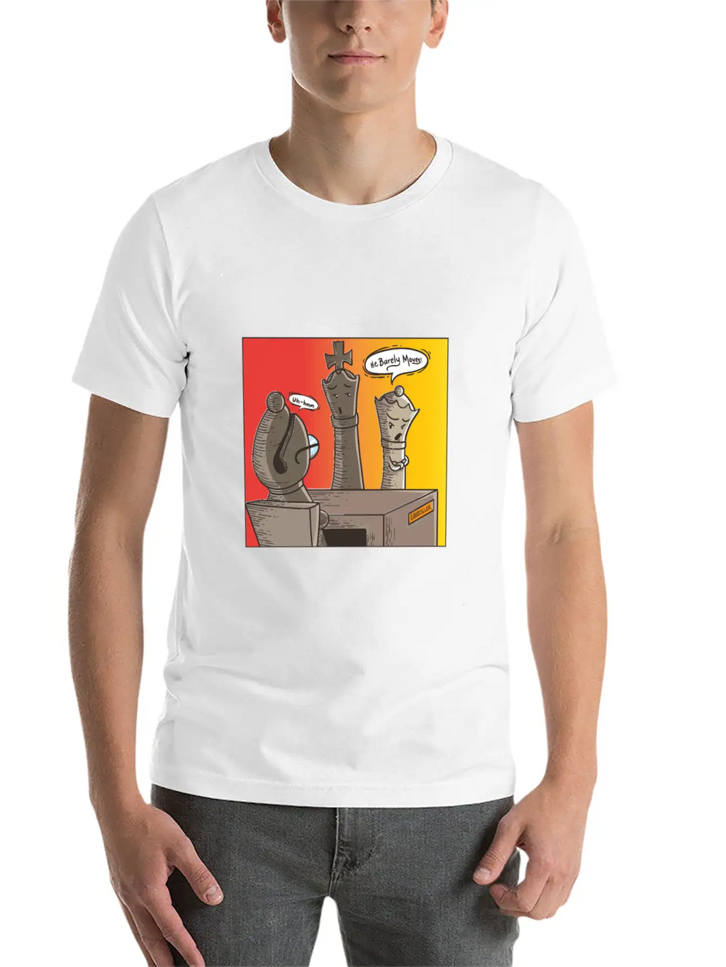 Chess He Barely Moves Modern Fit Casual T-Shirt – Clean And Versatile Design