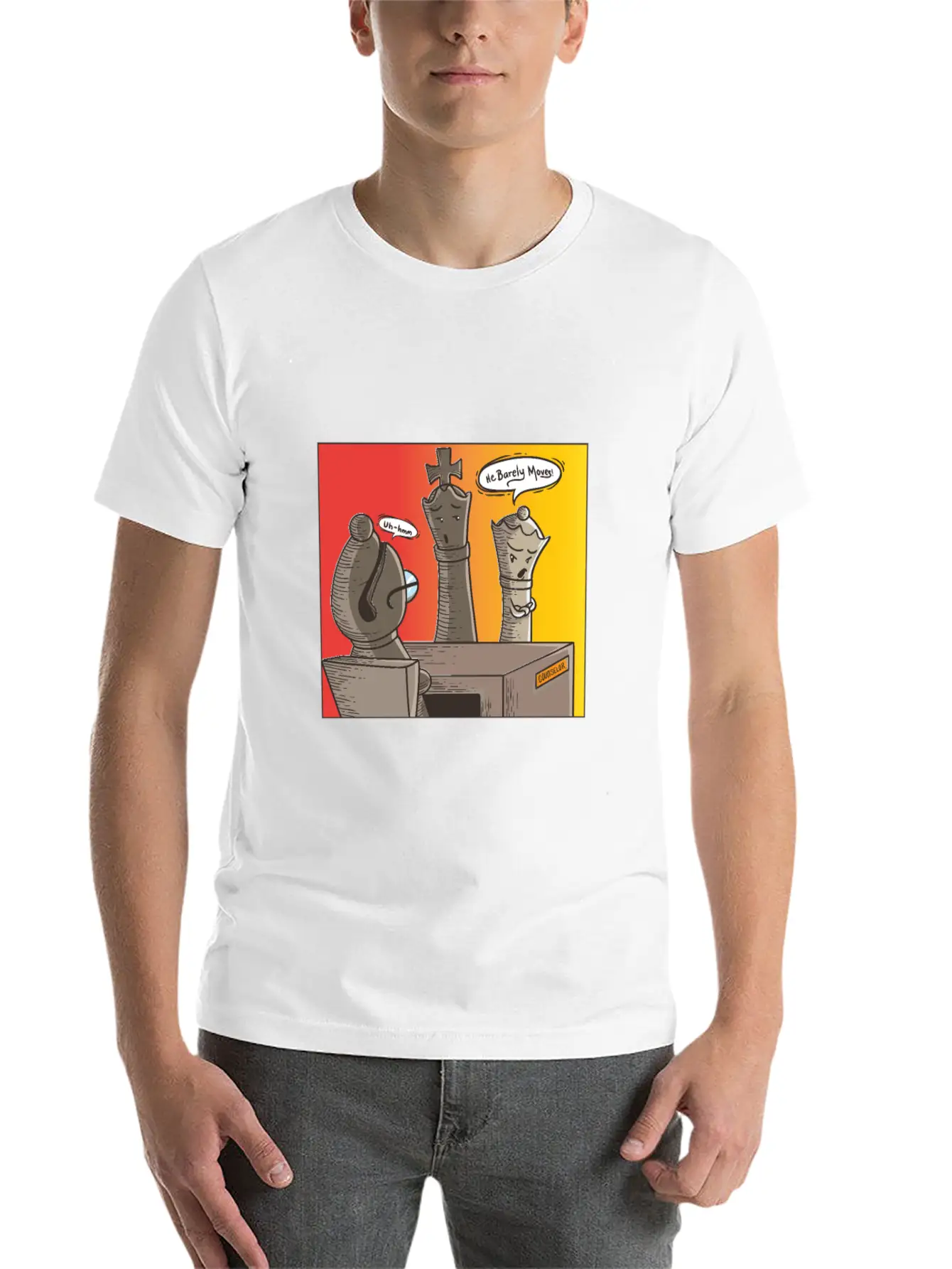 Chess He Barely Moves Modern Fit Casual T-Shirt – Clean And Versatile Design
