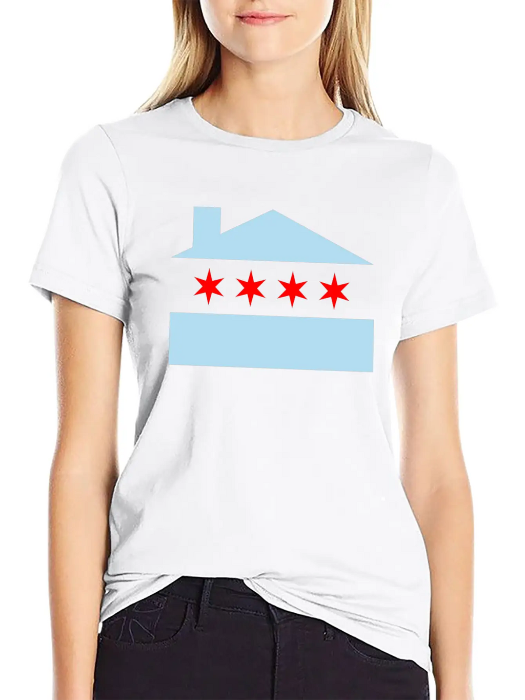 Chicago House Flag - EDM Stylish Everyday T-Shirt – Unisex Basic Cotton Tee