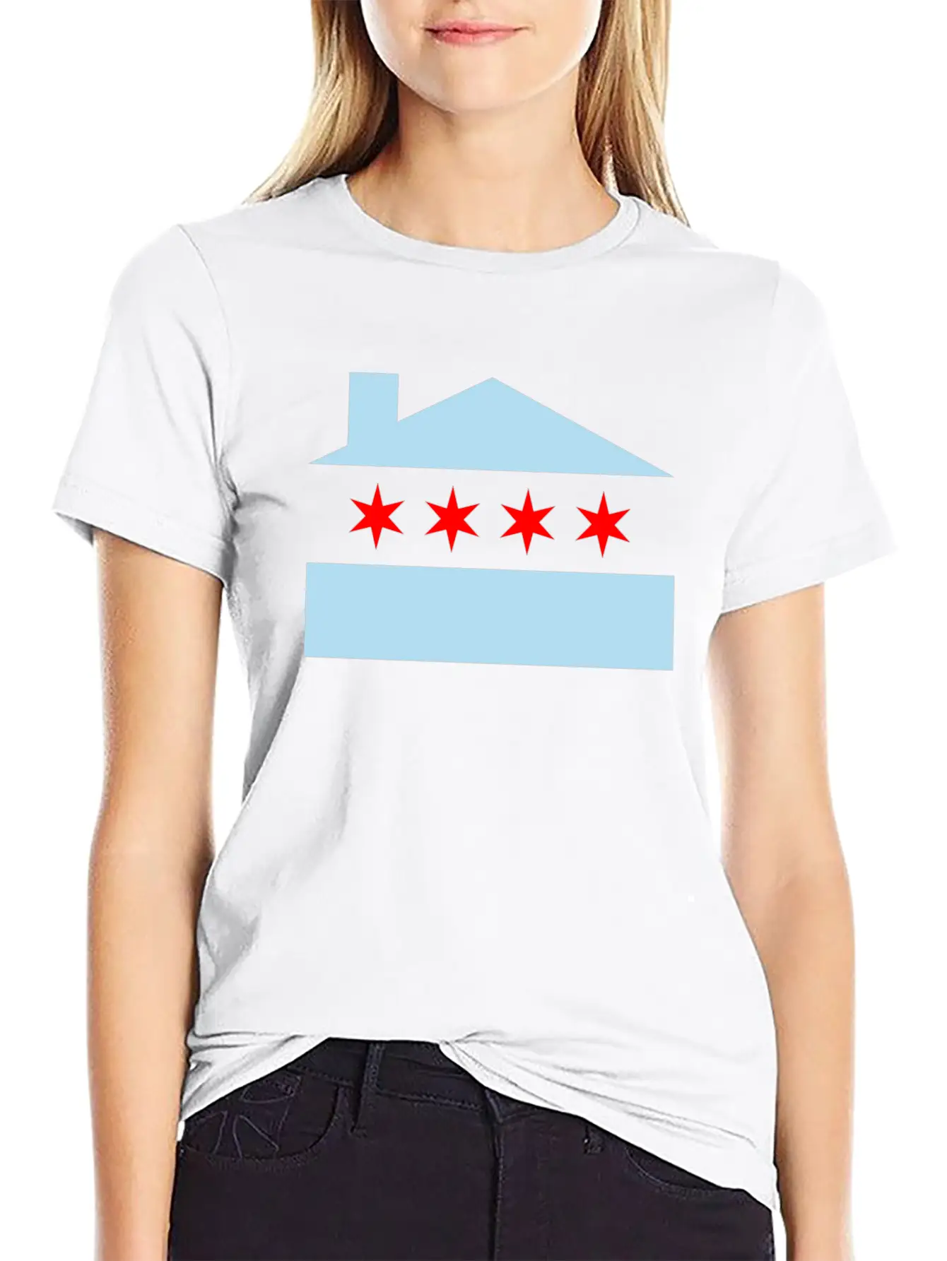 Chicago House Flag - EDM Stylish Everyday T-Shirt – Unisex Basic Cotton Tee