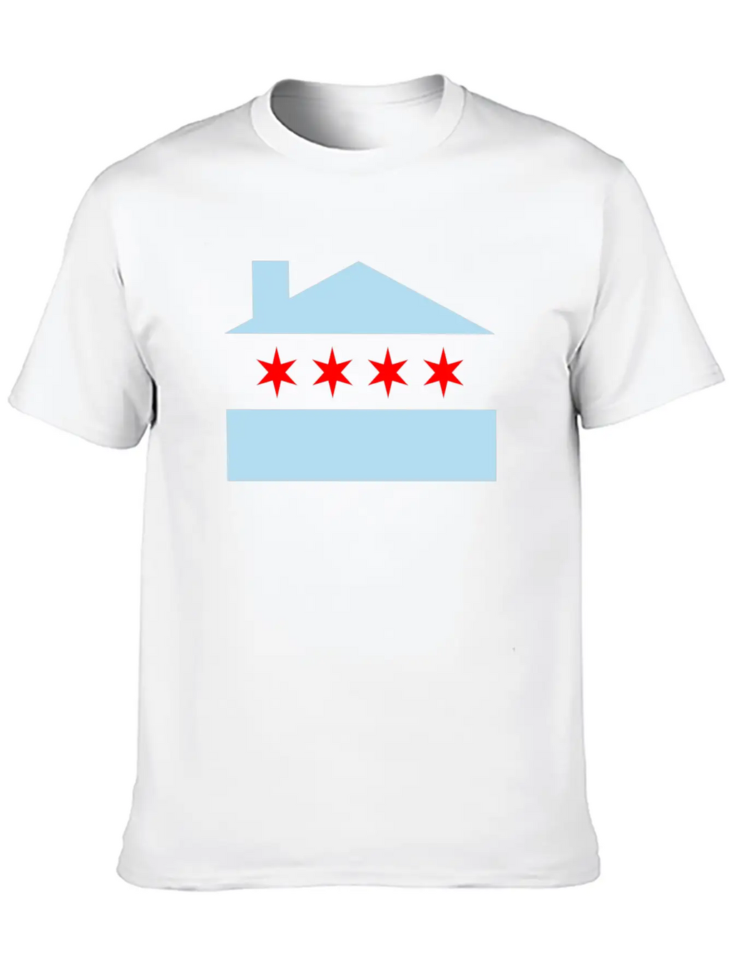 Chicago House Flag - EDM Stylish Everyday T-Shirt – Unisex Basic Cotton Tee