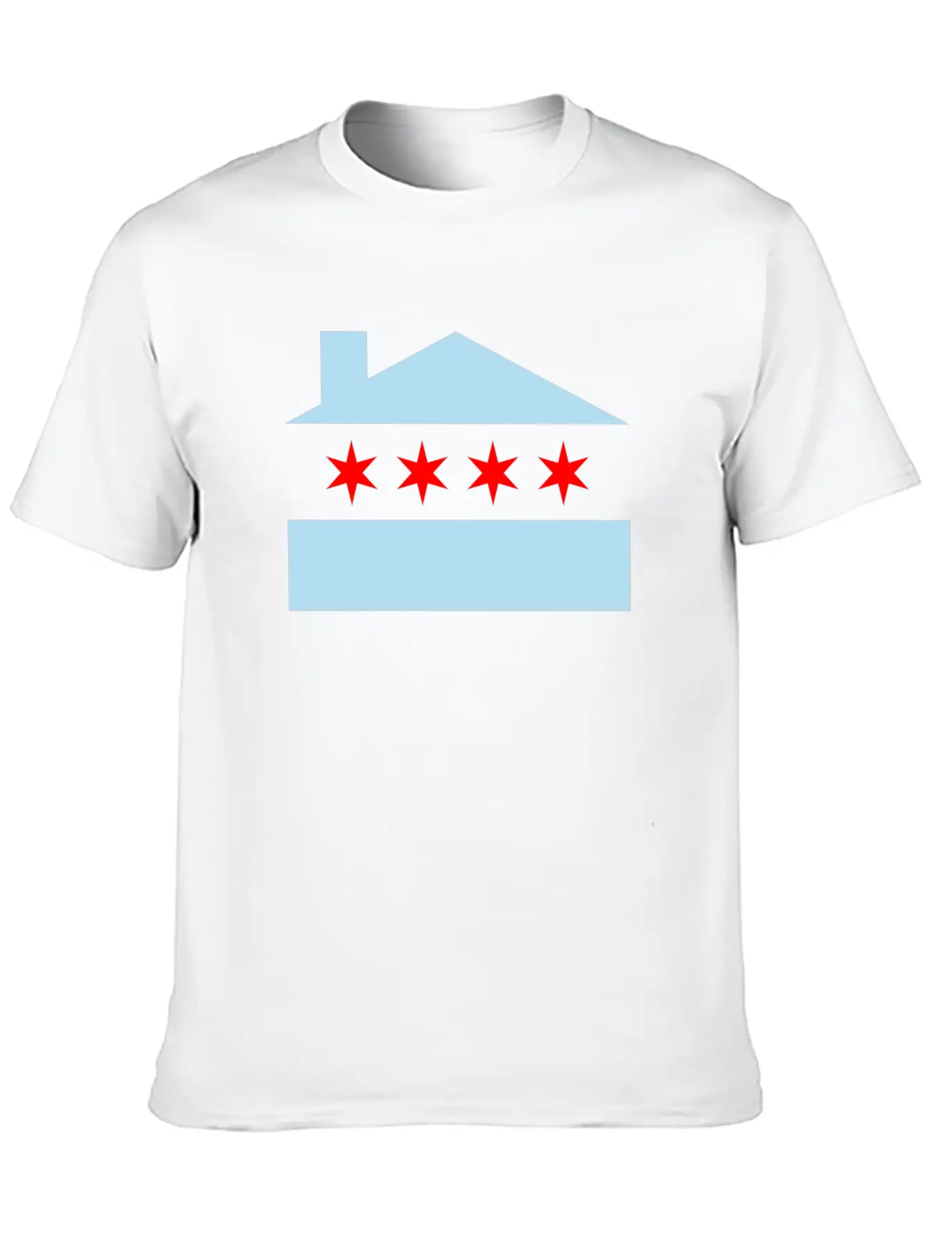Chicago House Flag - EDM Stylish Everyday T-Shirt – Unisex Basic Cotton Tee