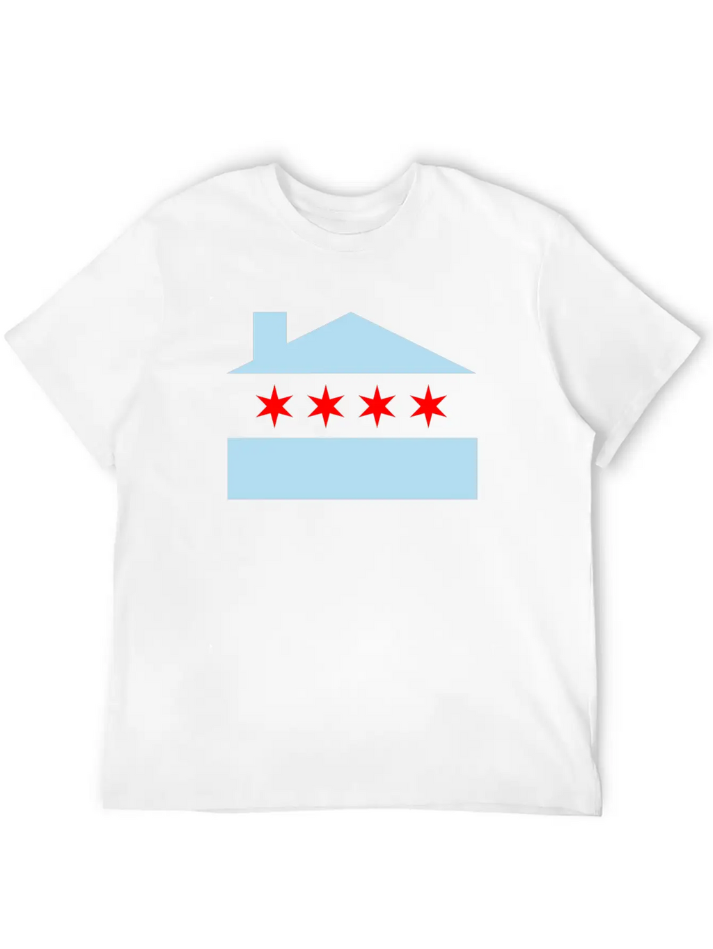 Chicago House Flag - EDM Stylish Everyday T-Shirt – Unisex Basic Cotton Tee