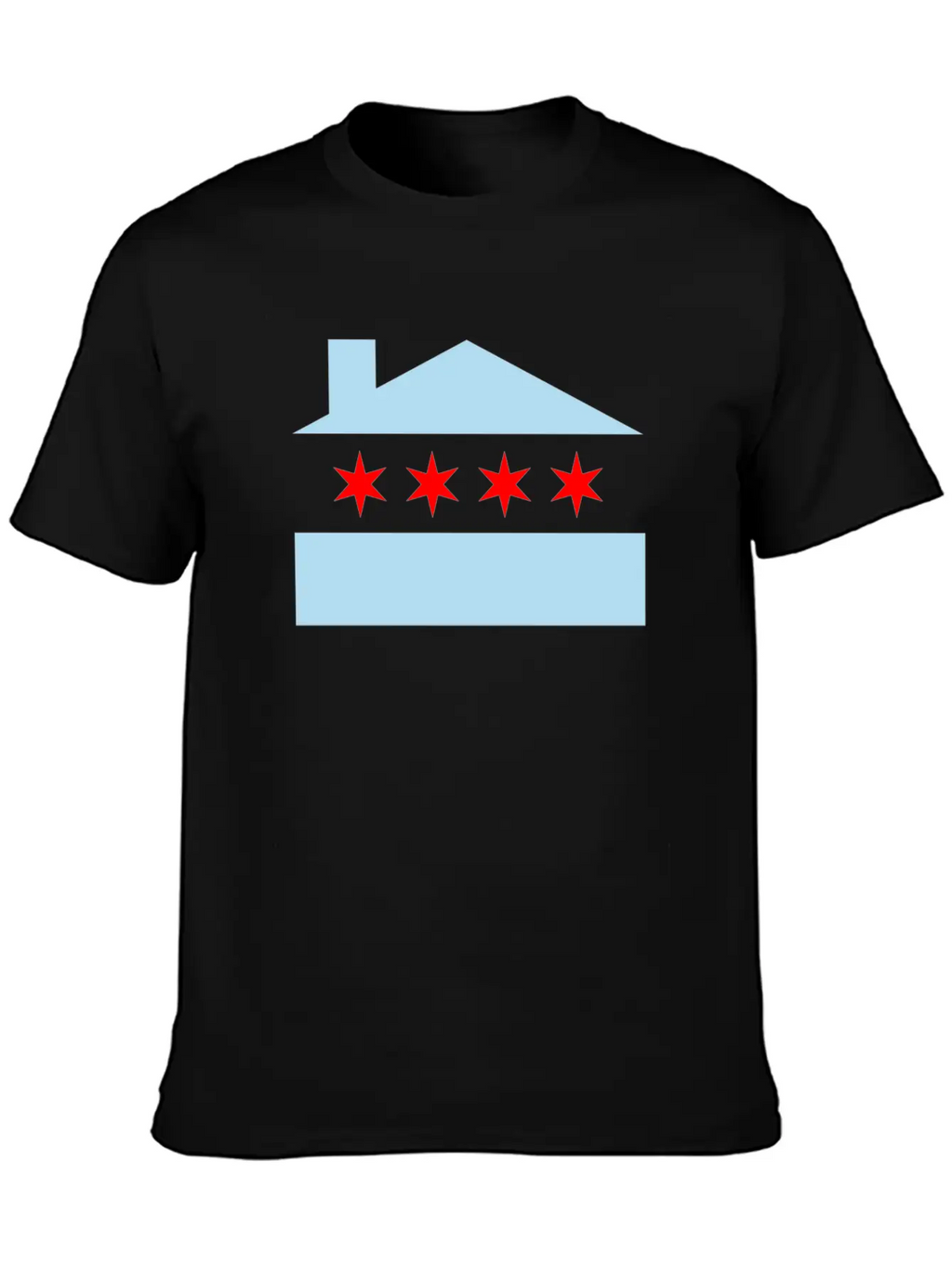 Chicago House Flag - EDM Stylish Everyday T-Shirt – Unisex Basic Cotton Tee