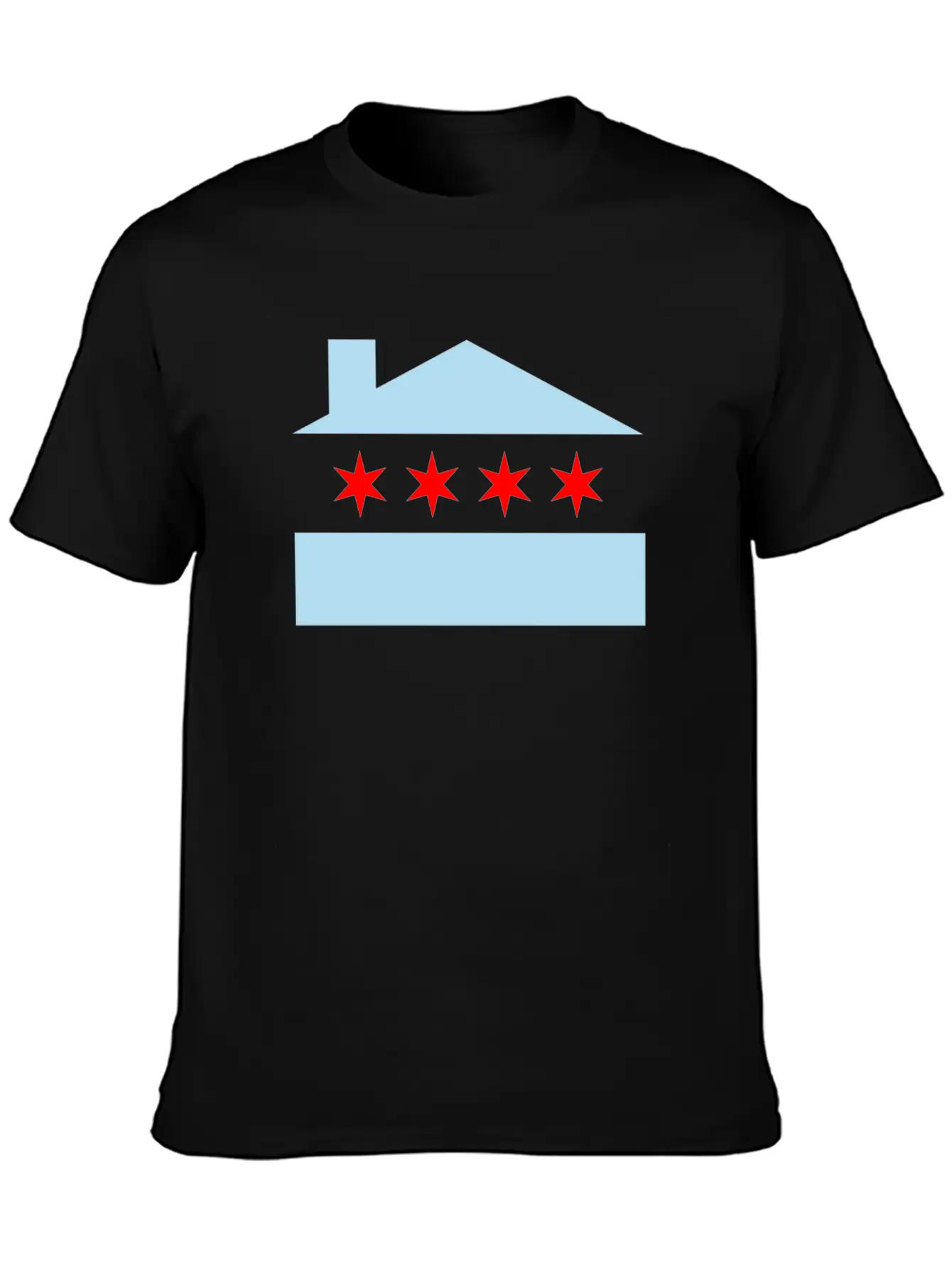 Chicago House Flag - EDM Stylish Everyday T-Shirt – Unisex Basic Cotton Tee