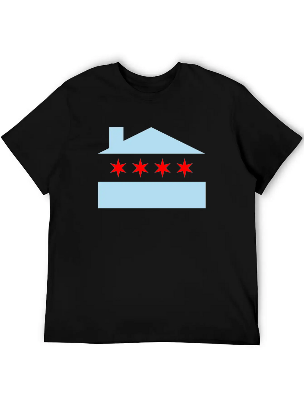 Chicago House Flag - EDM Stylish Everyday T-Shirt – Unisex Basic Cotton Tee