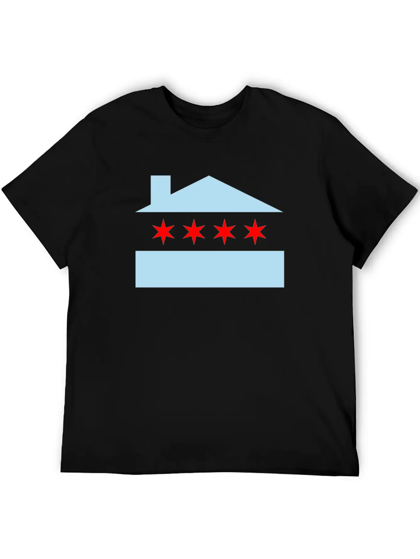 Chicago House Flag - EDM Stylish Everyday T-Shirt – Unisex Basic Cotton Tee