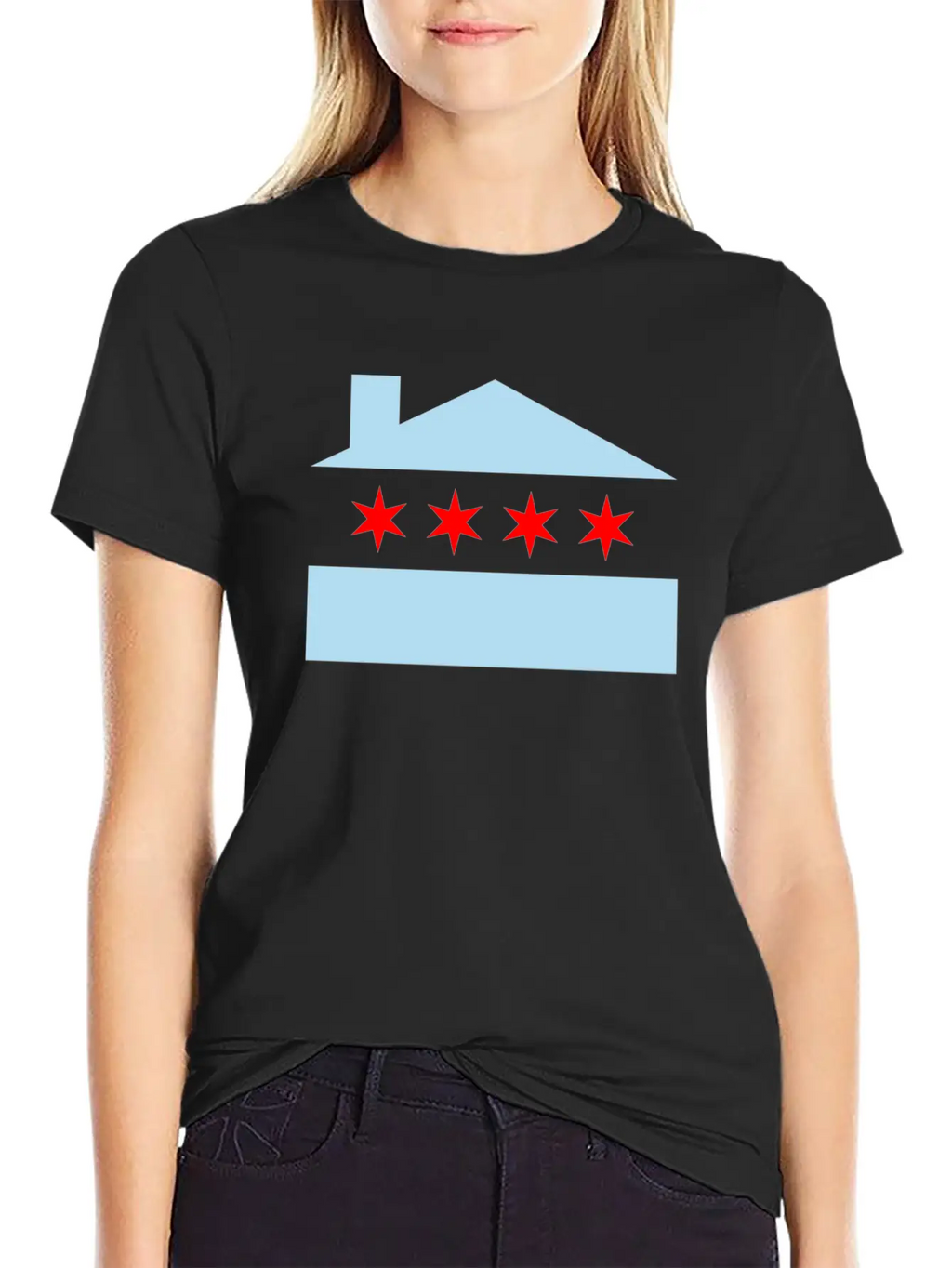 Chicago House Flag - EDM Stylish Everyday T-Shirt – Unisex Basic Cotton Tee
