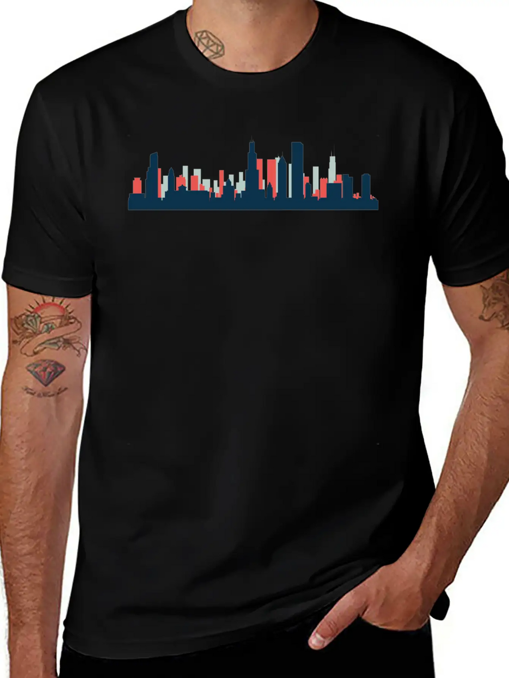 Chicago, Illinois Breathable Graphic T-Shirt – Perfect For Casual Days