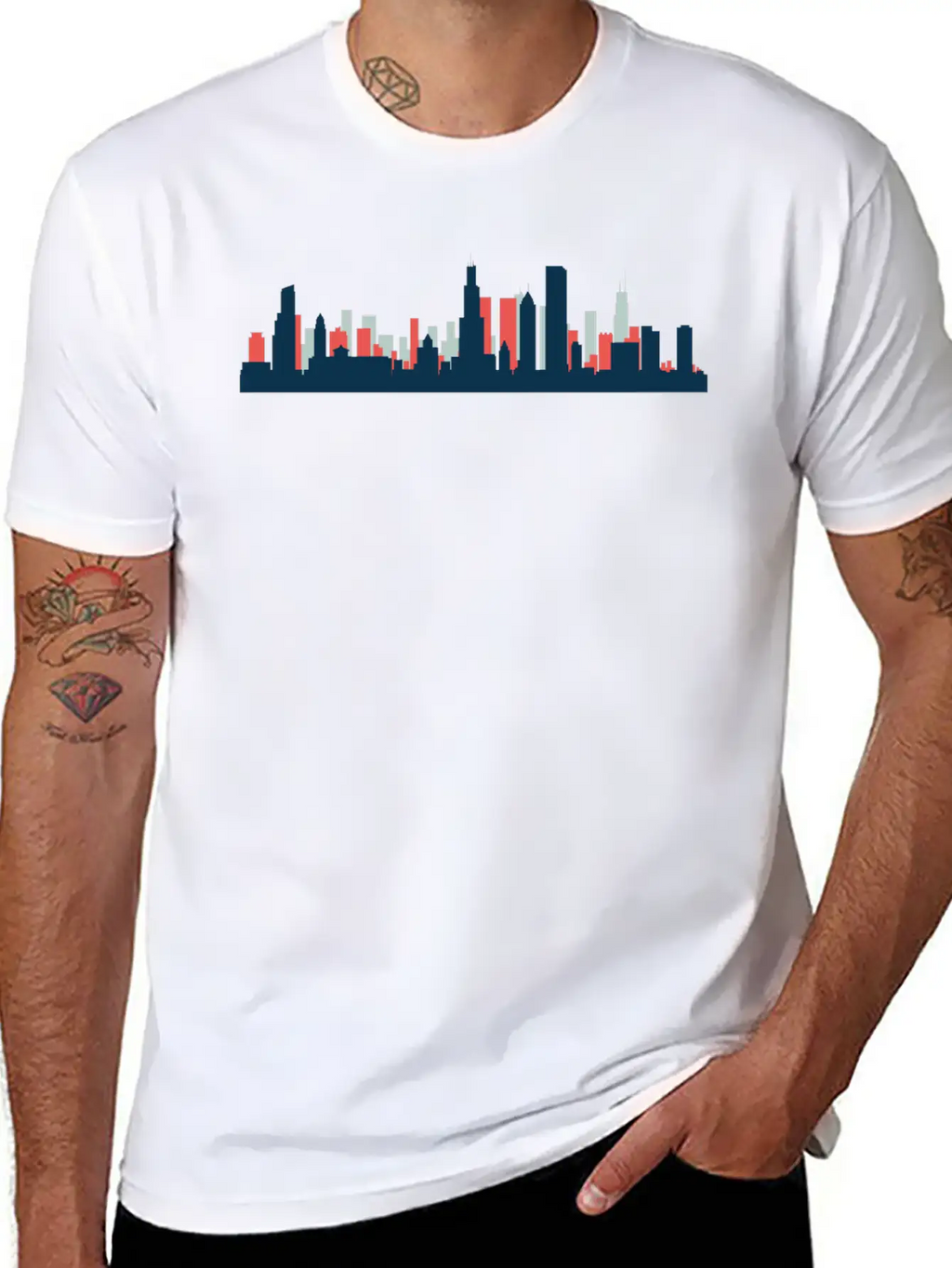 Chicago, Illinois Breathable Graphic T-Shirt – Perfect For Casual Days
