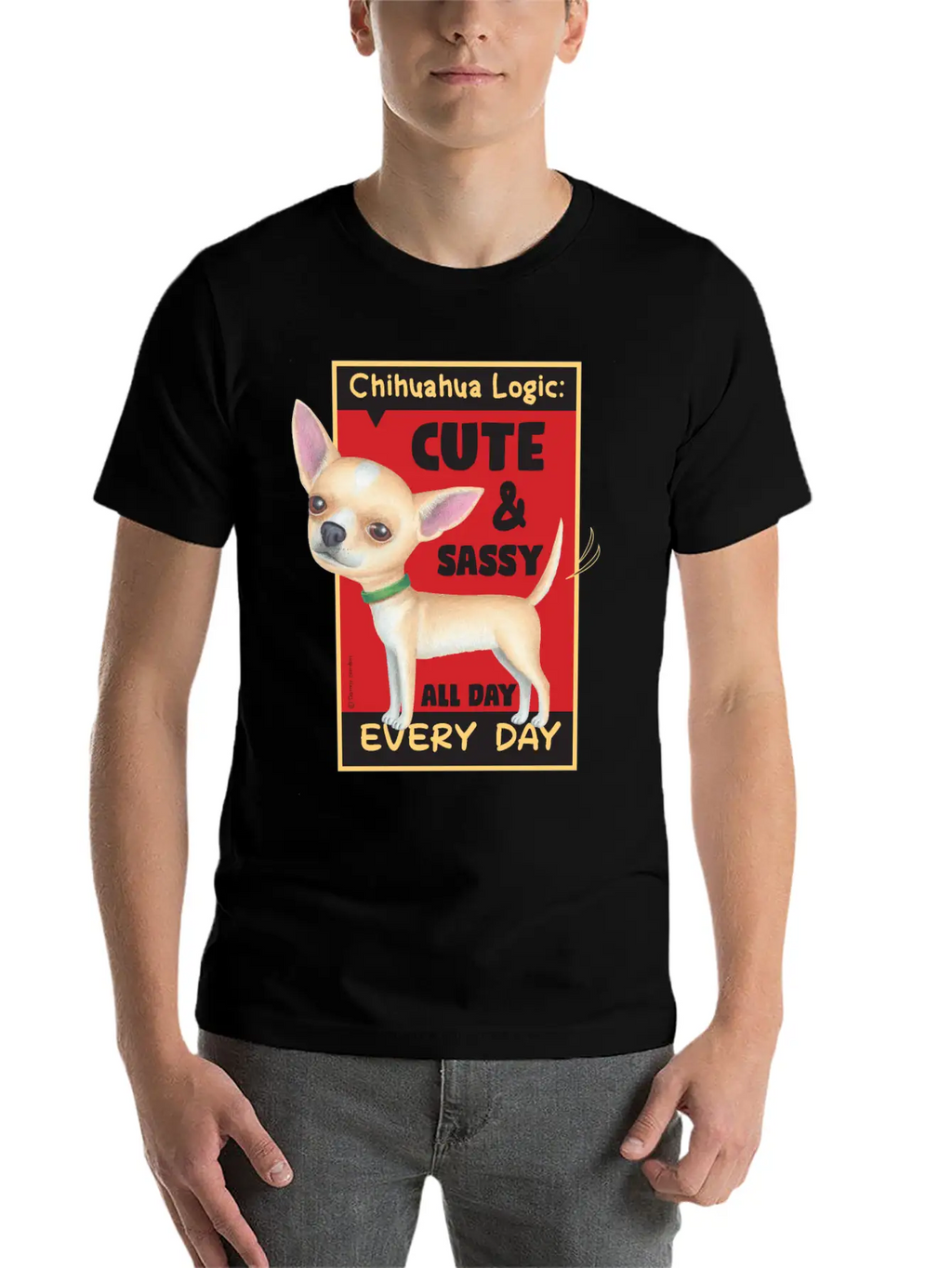 Chihuahua Logic Essential Cotton Tee For Daily Outfits – Unisex Style