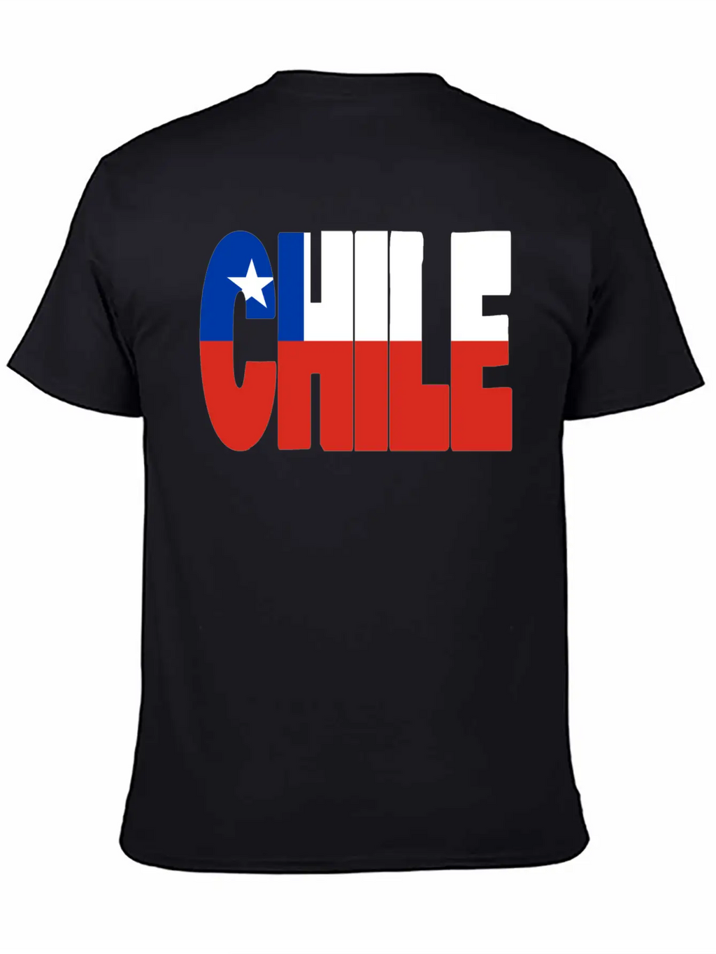 Chile Flag Stencil Classic Cotton Tee – Unisex Comfort For Any Season