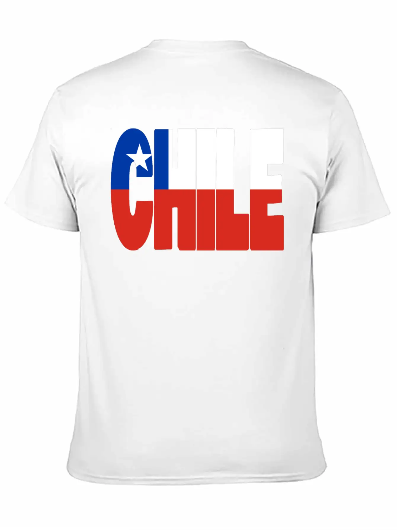 Chile Flag Stencil Classic Cotton Tee – Unisex Comfort For Any Season