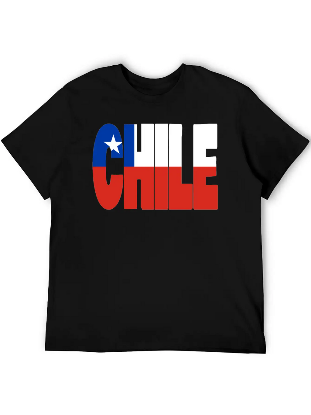 Chile Flag Stencil Classic Cotton Tee – Unisex Comfort For Any Season