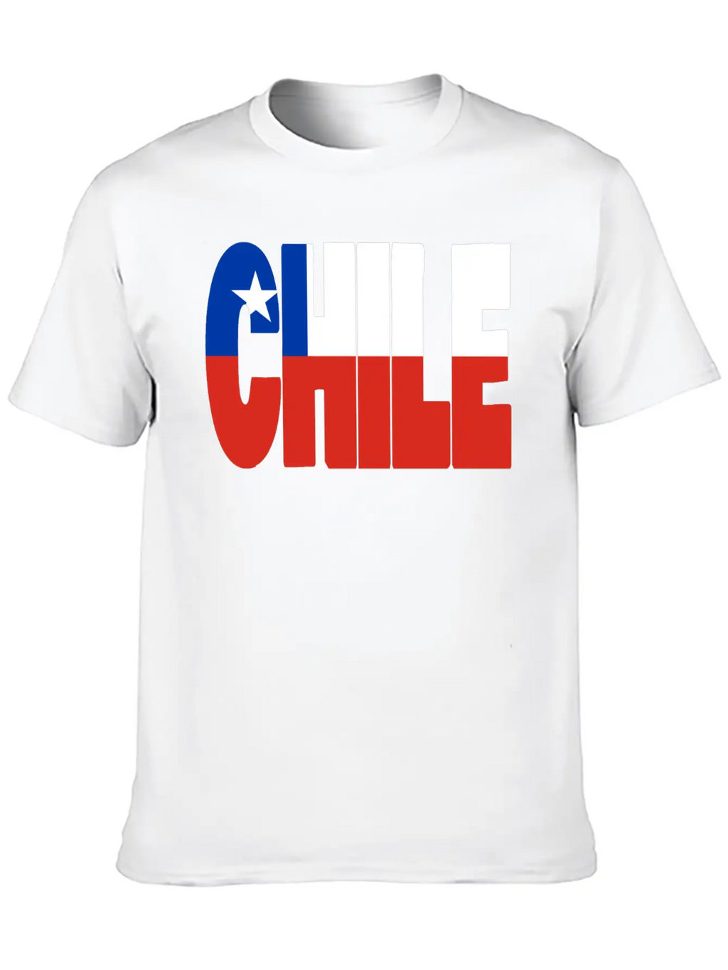 Chile Flag Stencil Classic Cotton Tee – Unisex Comfort For Any Season