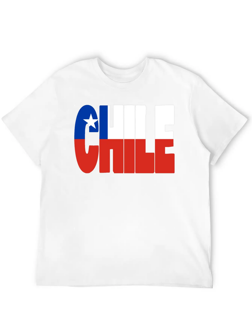 Chile Flag Stencil Classic Cotton Tee – Unisex Comfort For Any Season