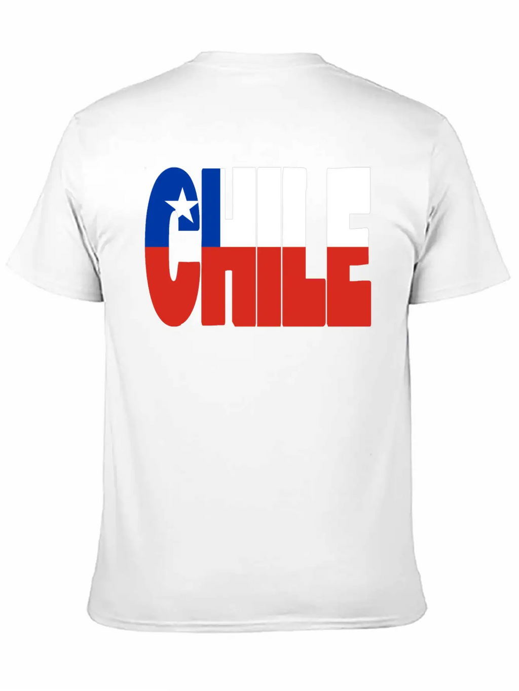 Chile Flag Stencil Essential Cotton Tee For Daily Outfits – Unisex Style