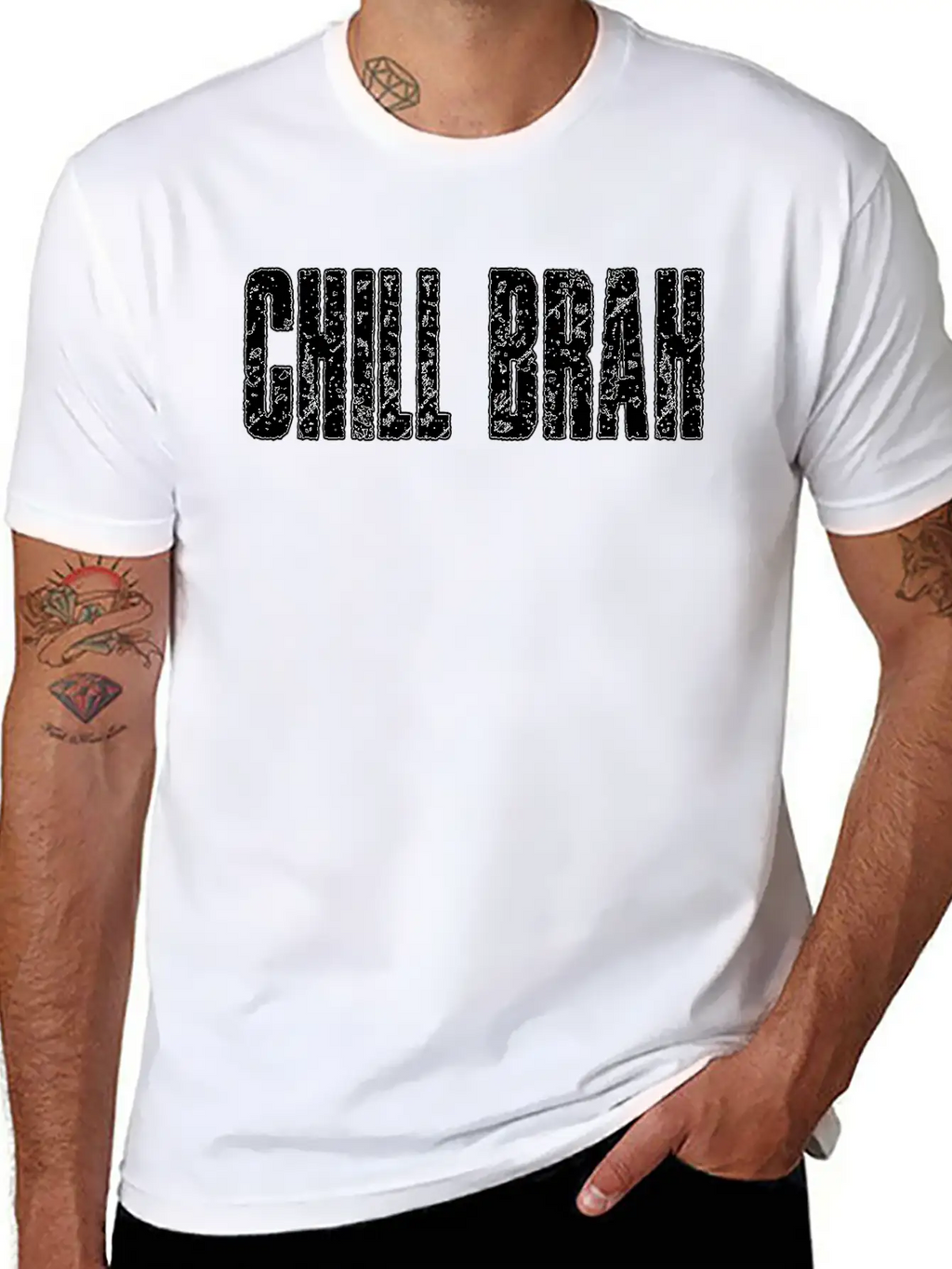CHILL BRAH Essential Cotton Tee For Daily Outfits – Unisex Style