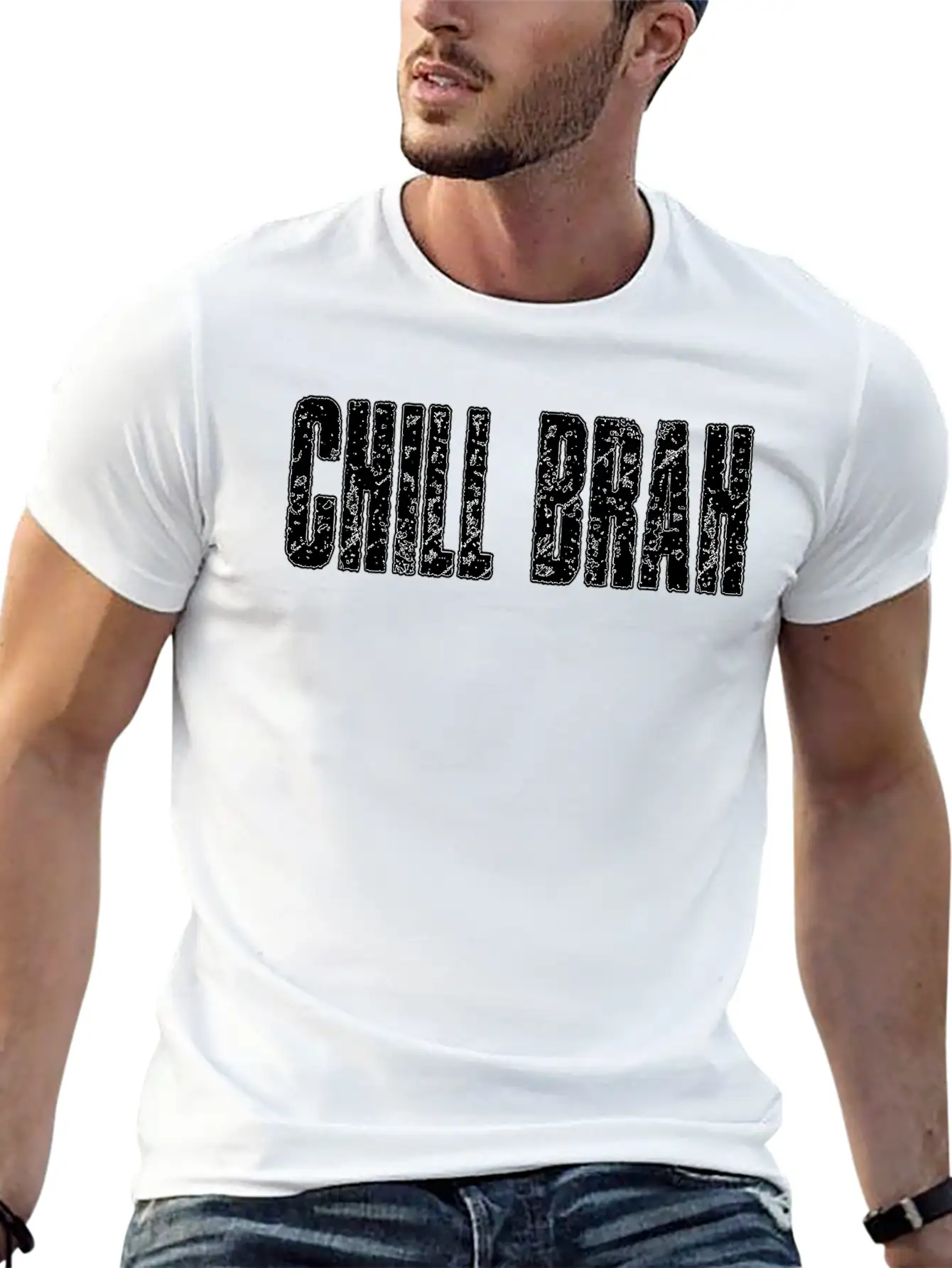 CHILL BRAH Essential Cotton Tee For Daily Outfits – Unisex Style