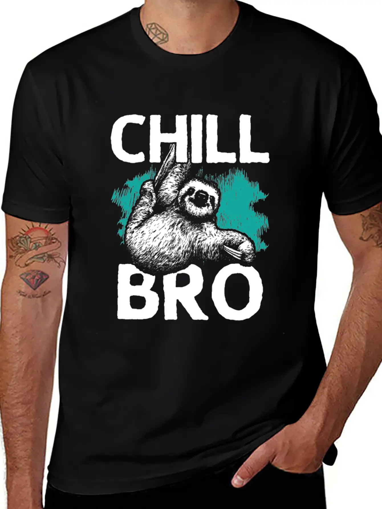 Chill, Chill The Sloth, Relax, Hang Out Basic Graphic T-Shirt – Daily Comfort In Soft Cotton
