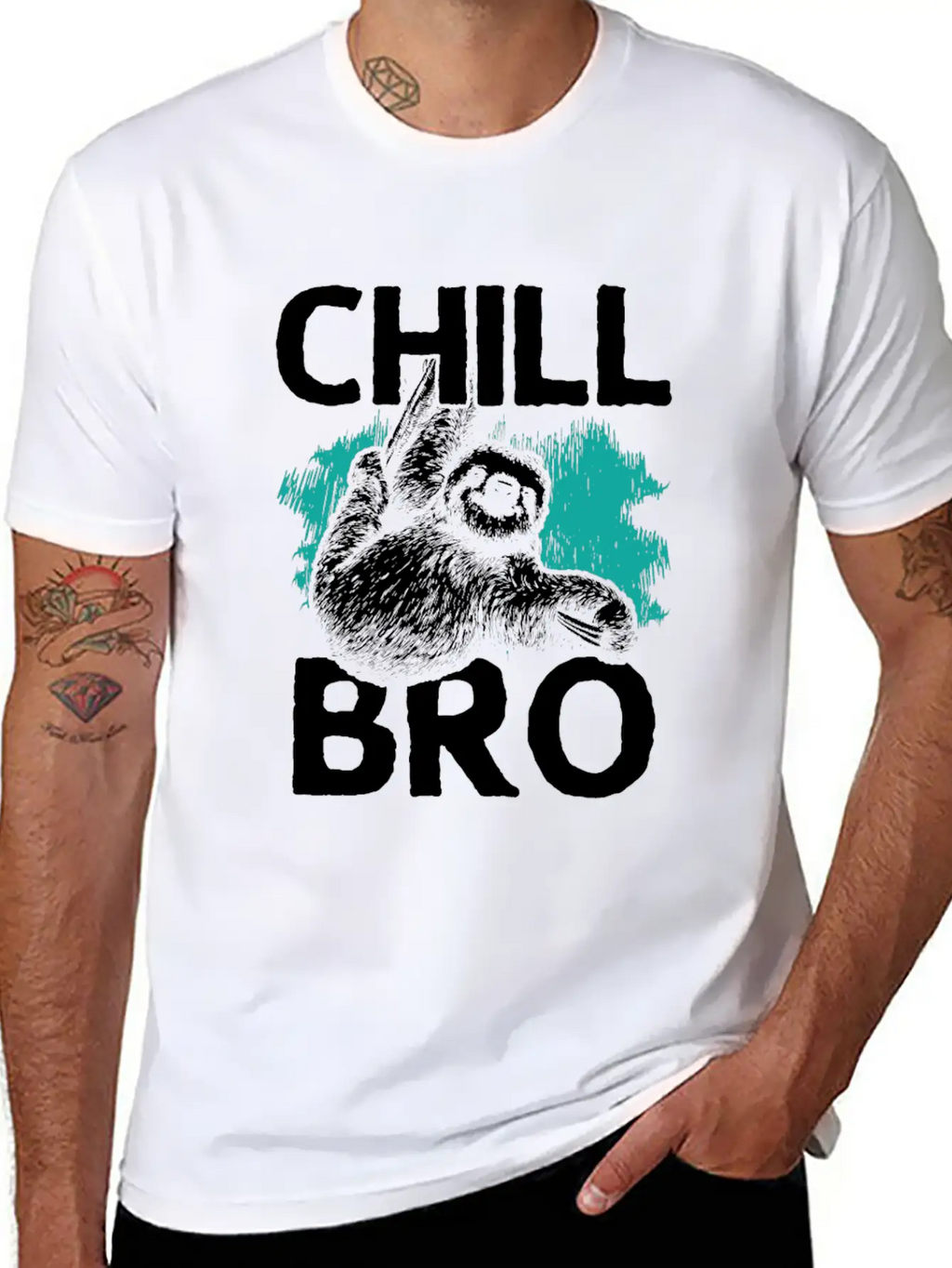 Chill, Chill The Sloth, Relax, Hang Out Basic Graphic T-Shirt – Daily Comfort In Soft Cotton