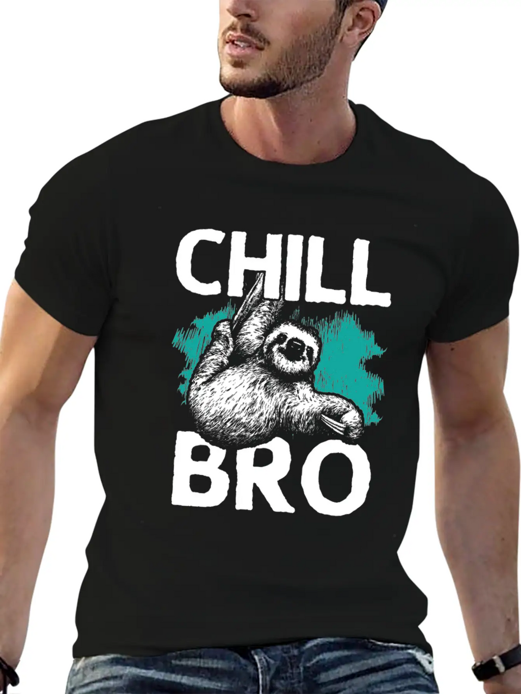 Chill, Chill The Sloth, Relax, Hang Out Basic Graphic T-Shirt – Daily Comfort In Soft Cotton