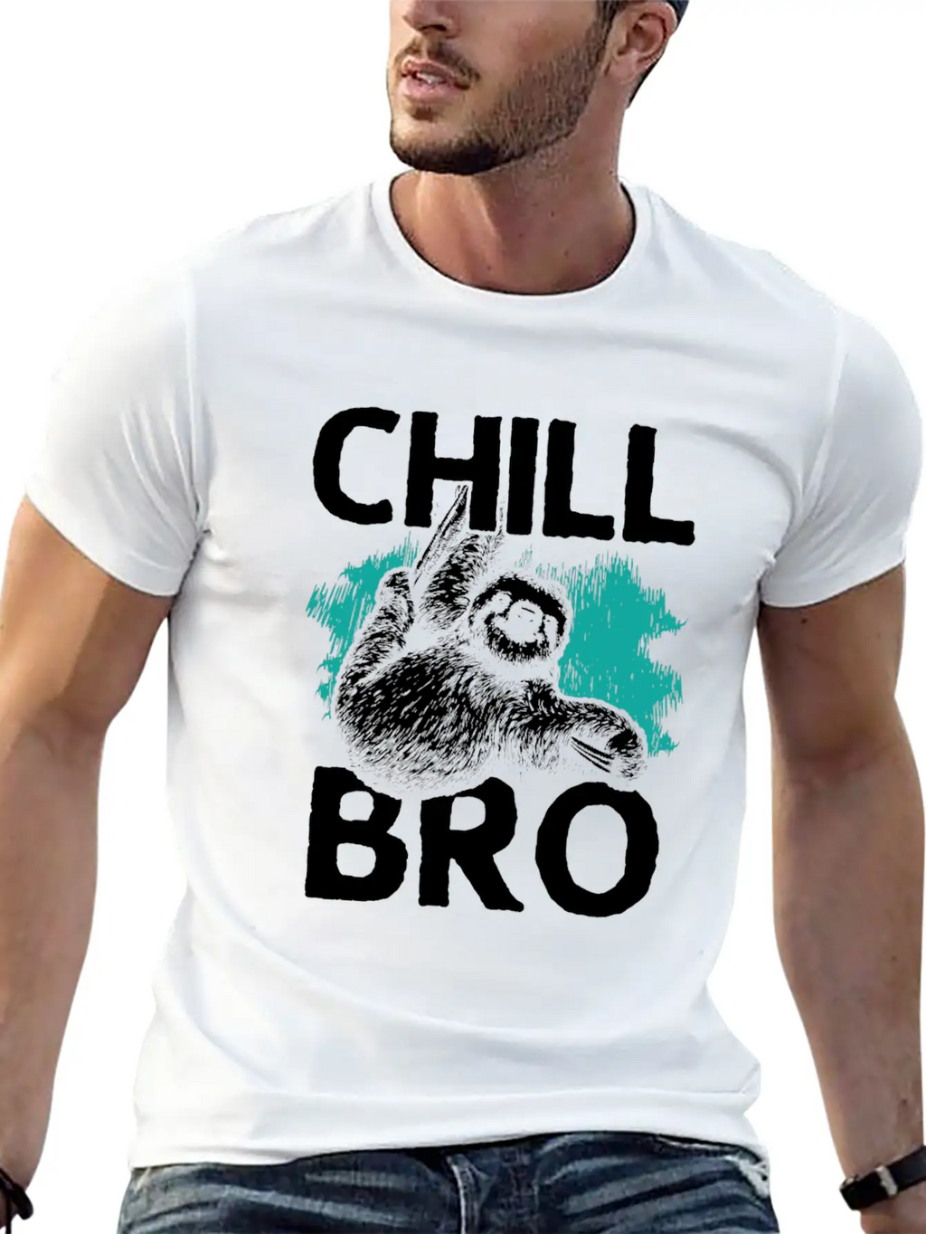 Chill, Chill The Sloth, Relax, Hang Out Basic Graphic T-Shirt – Daily Comfort In Soft Cotton
