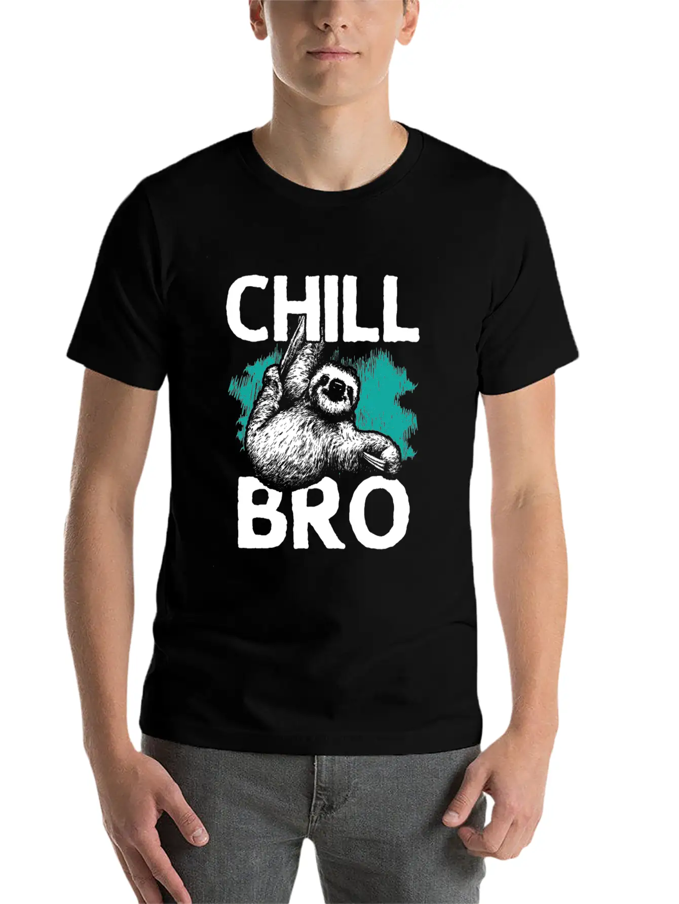 Chill, Chill The Sloth, Relax, Hang Out Basic Graphic T-Shirt – Daily Comfort In Soft Cotton