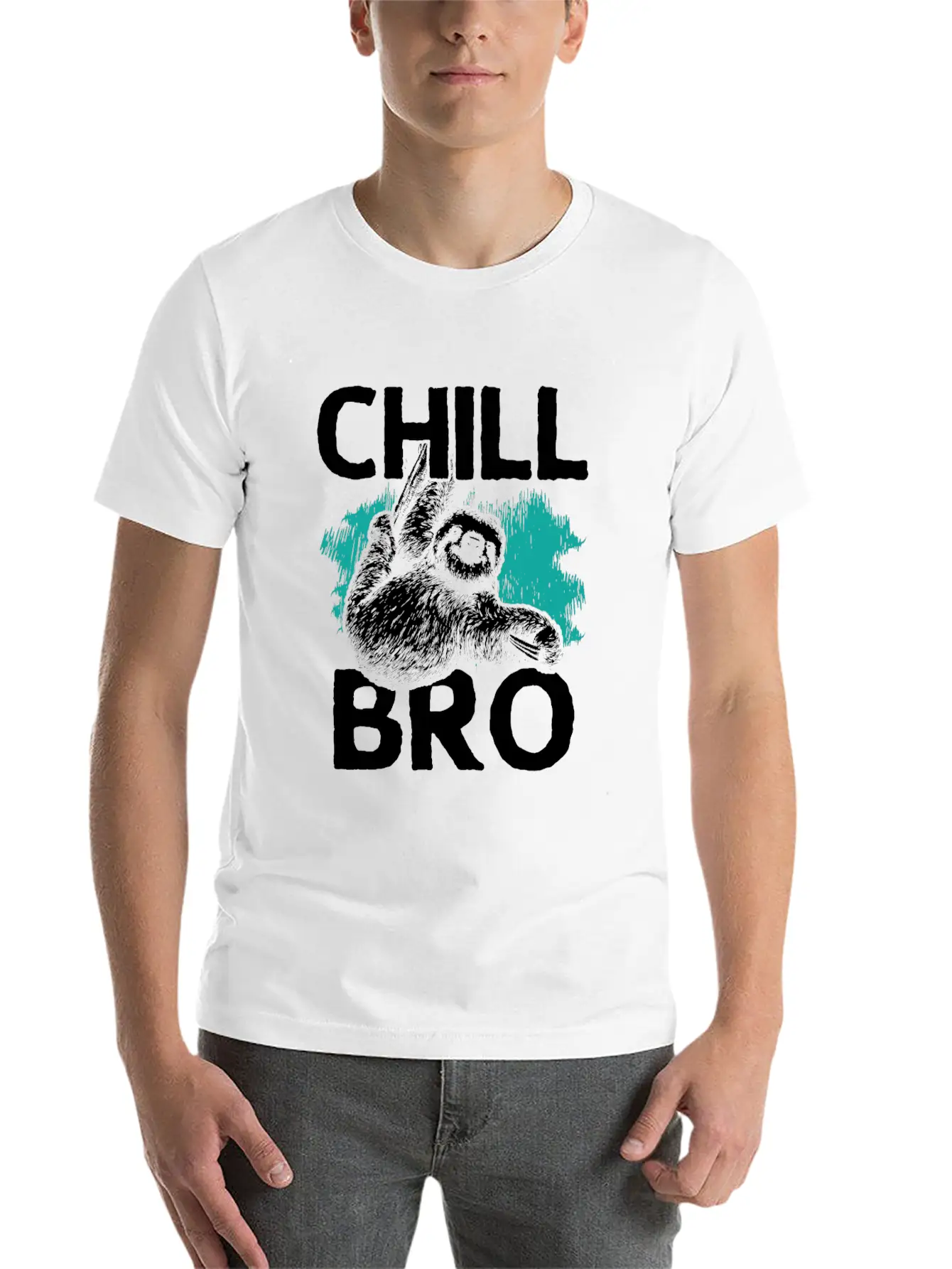Chill, Chill The Sloth, Relax, Hang Out Basic Graphic T-Shirt – Daily Comfort In Soft Cotton