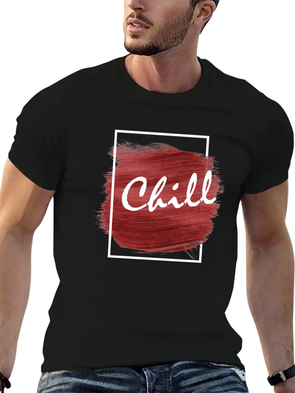 Chill Illustration Design Breathable Graphic T-Shirt – Perfect For Casual Days