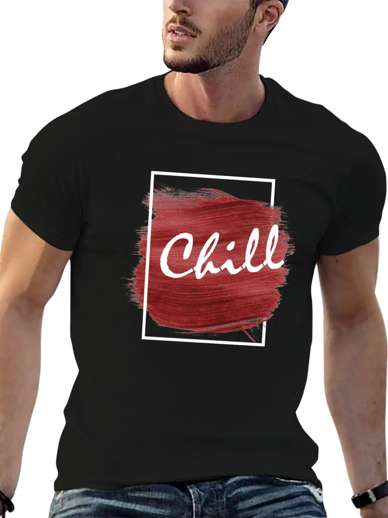 Chill Illustration Design Breathable Graphic T-Shirt – Perfect For Casual Days